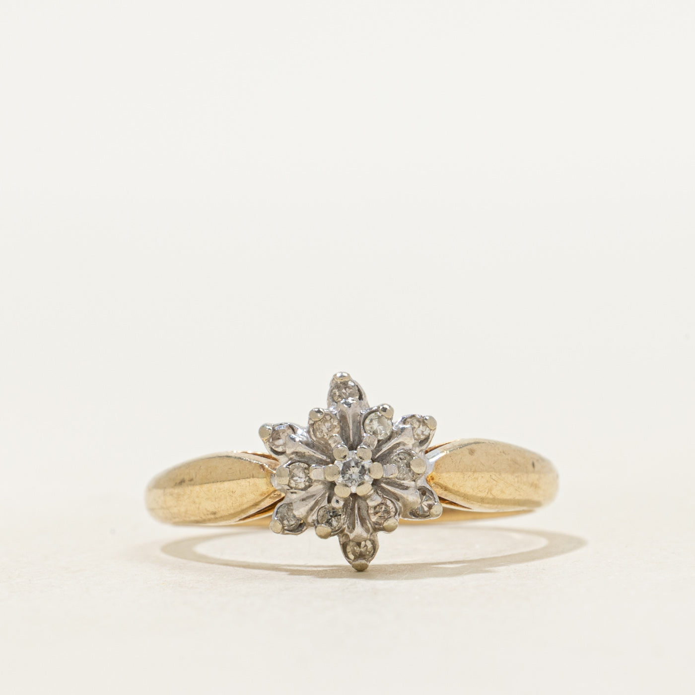 Diamond Snowflake Cluster Ring | SZ 6