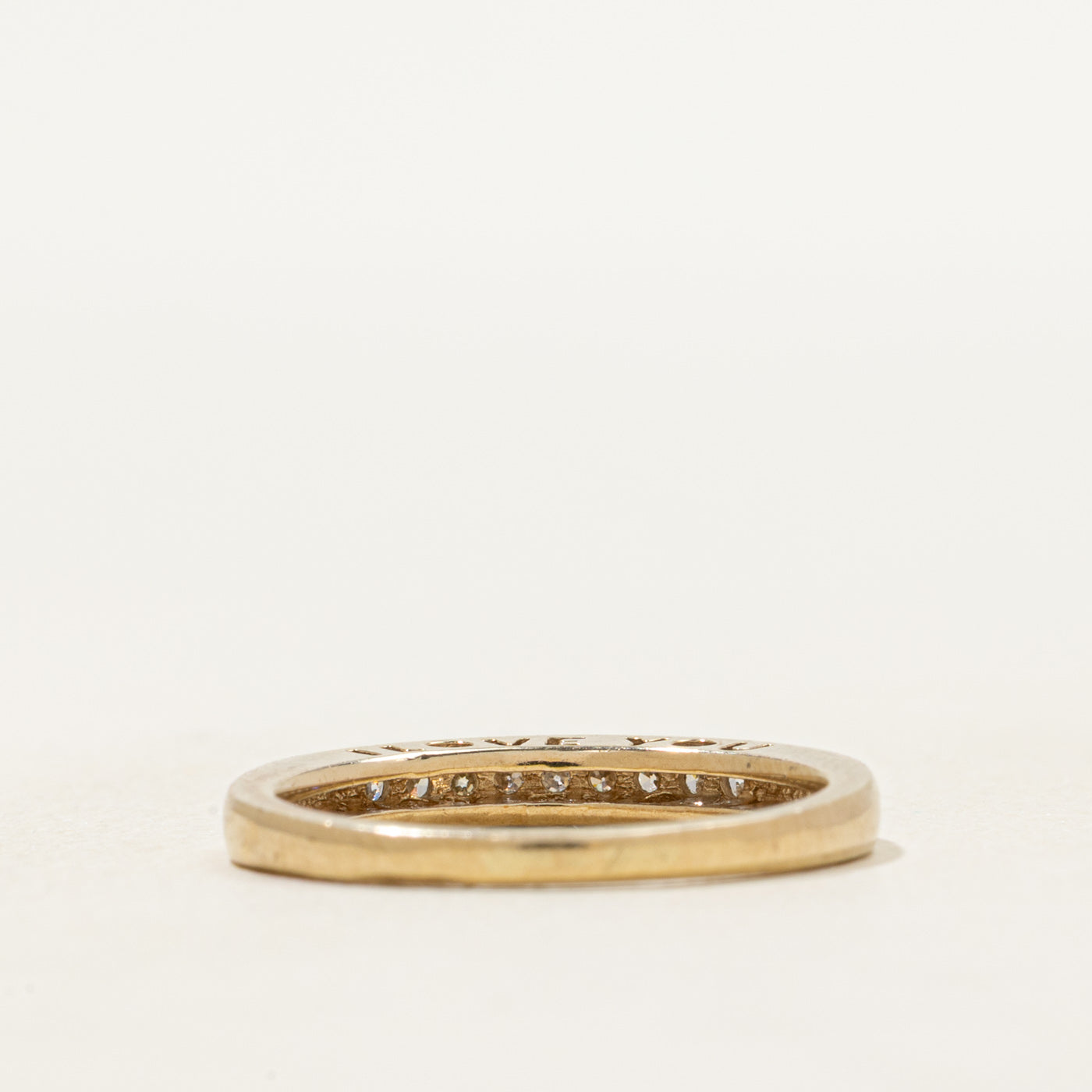 Channel Set Diamond 'I Love you' Band | SZ 4.5
