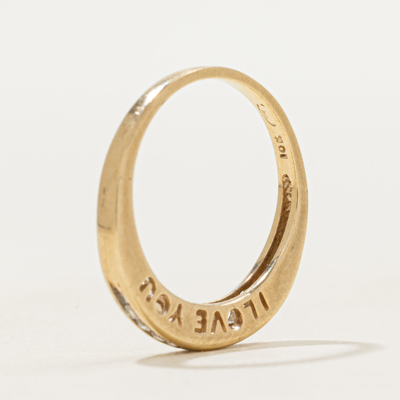 Channel Set Diamond 'I Love you' Band | SZ 4.5