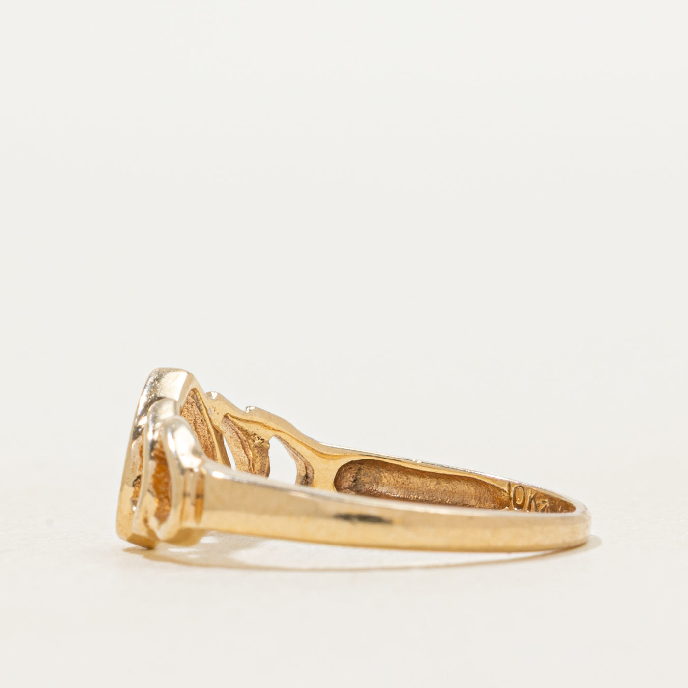 Diamond Heart Openwork Ring | SZ 4.5