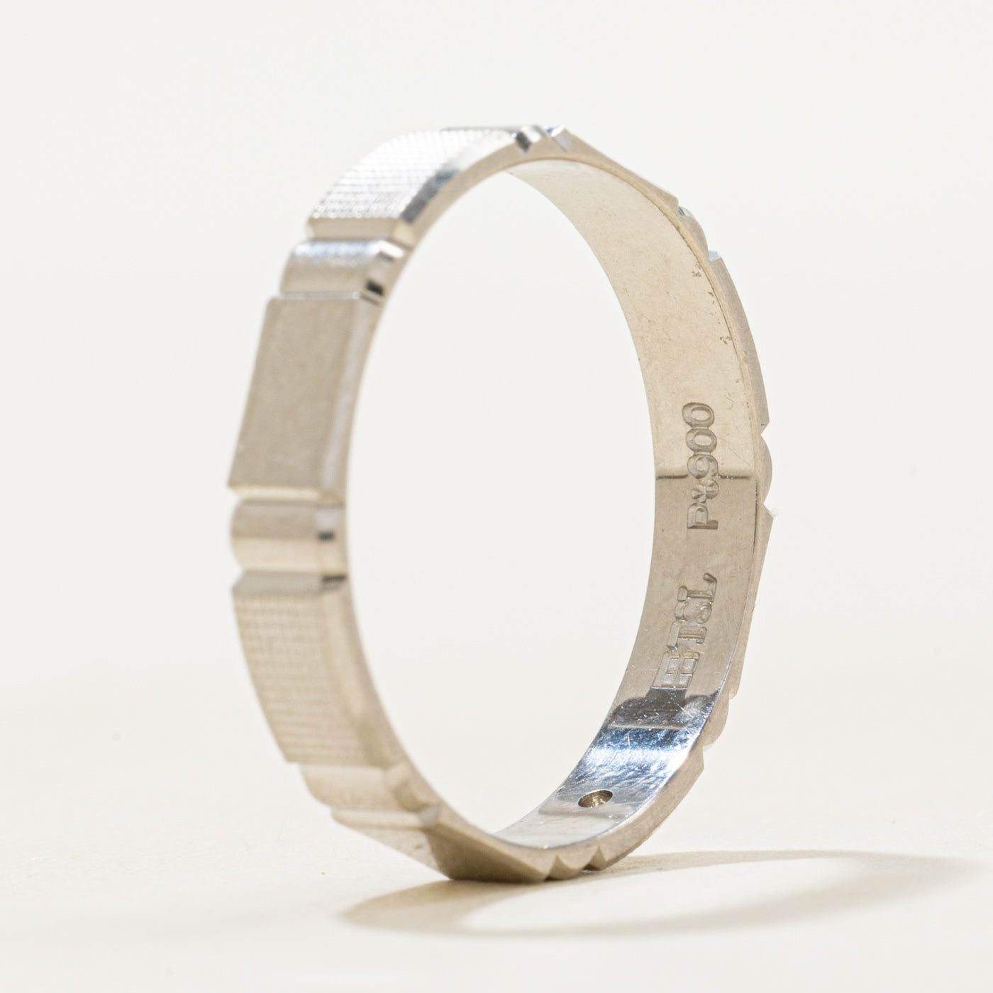 Diamond Textured Geometric Band | 3.80mm | SZ 9