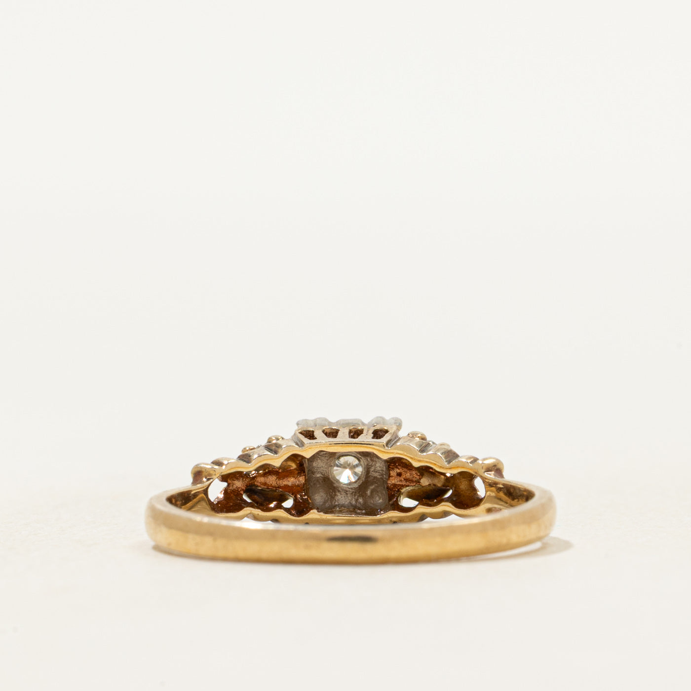 Illusion Set Diamond Engraved Ring | SZ 6.25