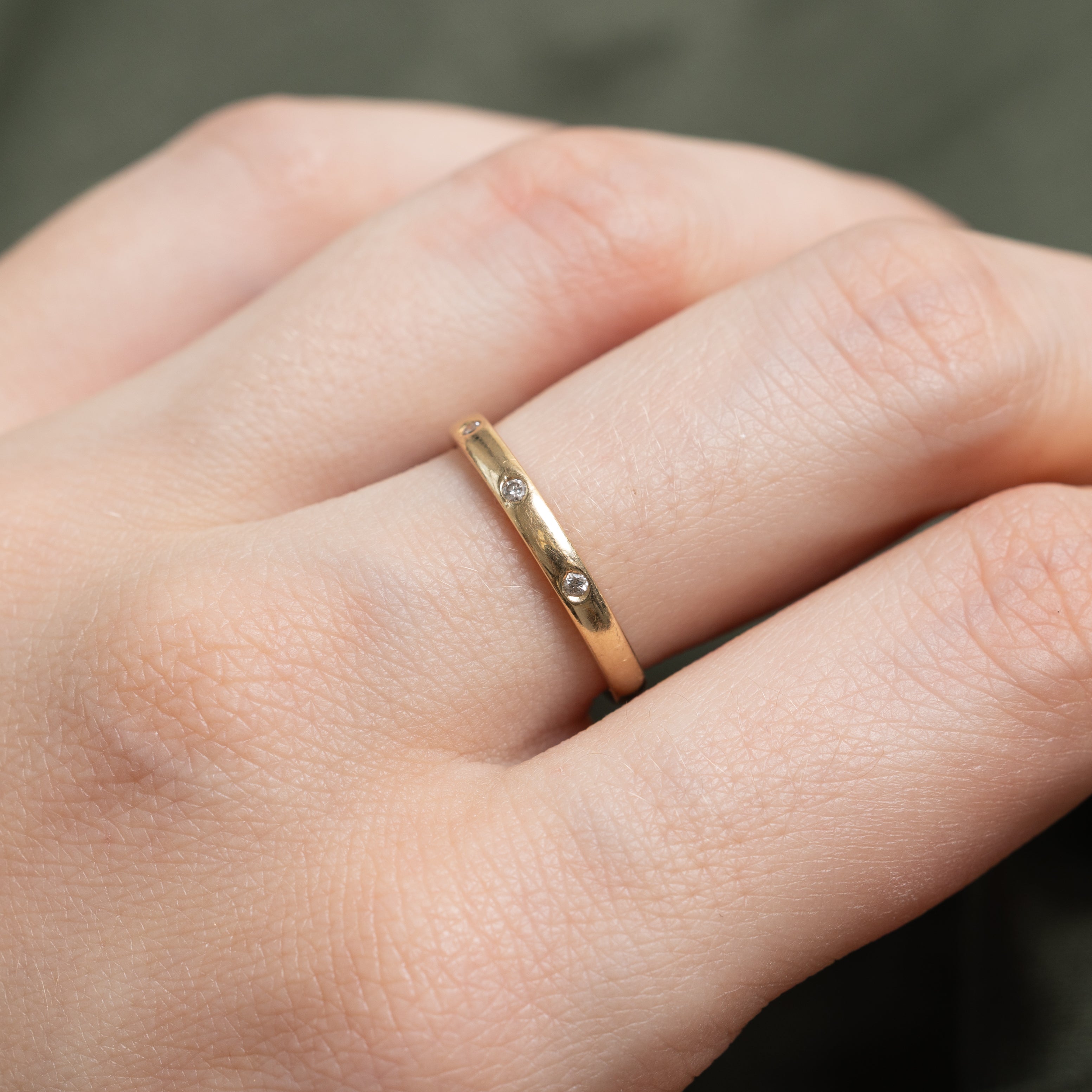 Four Stone Flush Set Diamond Band | 2.38mm | SZ 6.25