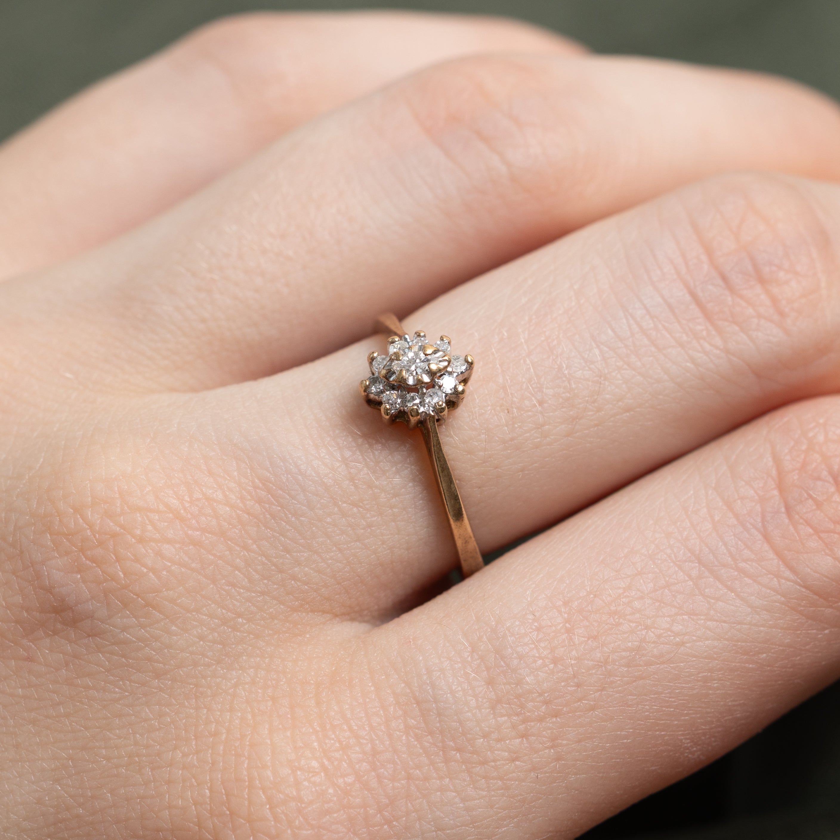 Marquise Cut Diamond Petal Halo Ring | SZ 5.75