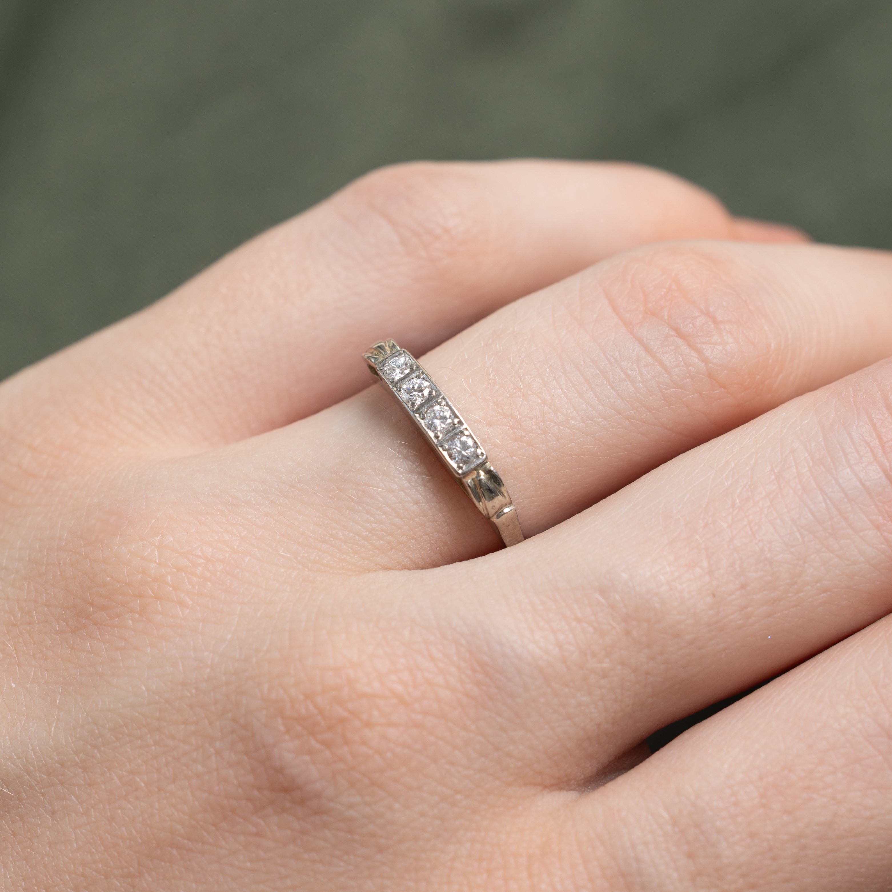 18k Four Stone Diamond Band | SZ 5