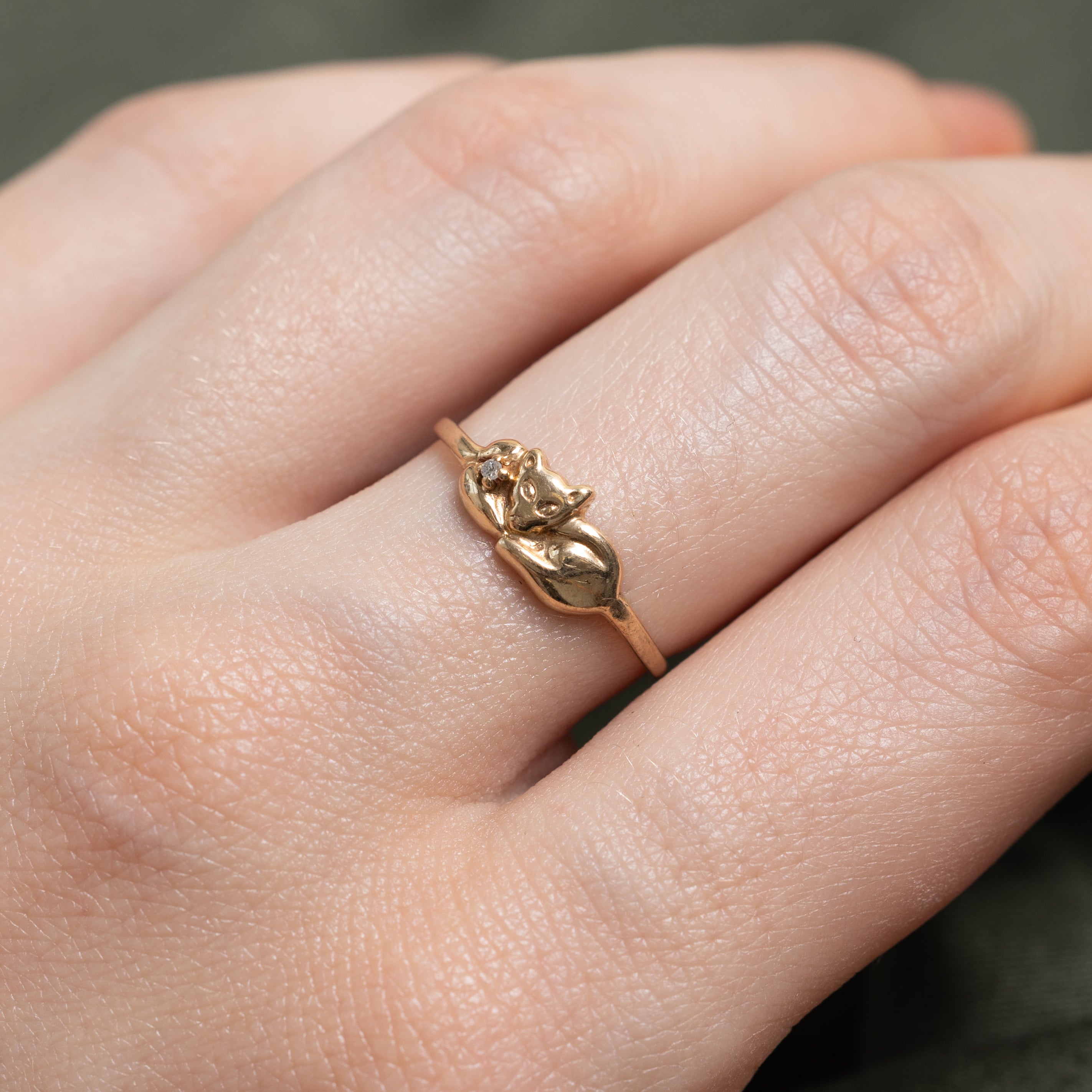 Diamond Fox Ring | SZ 6.75