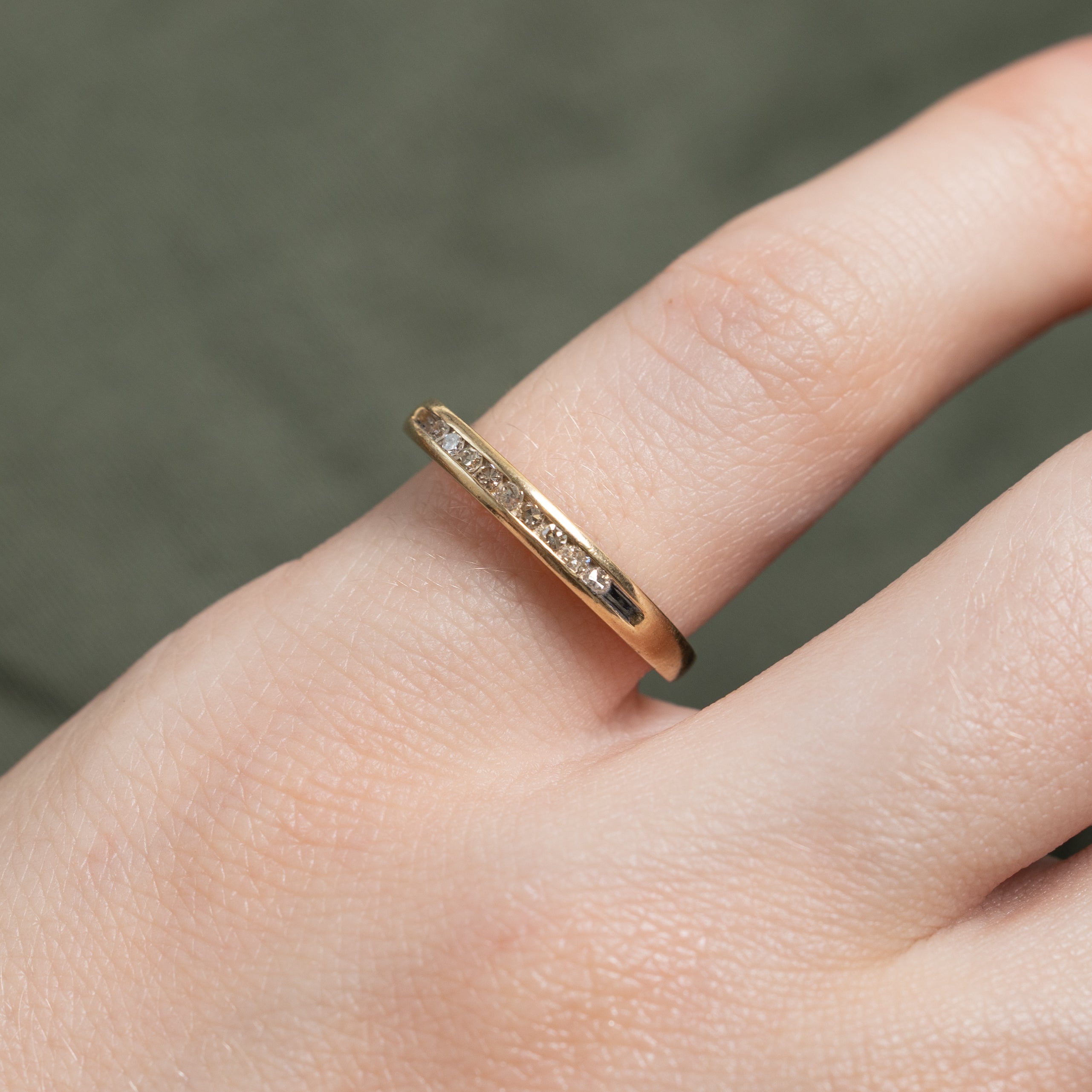 Channel Set Diamond 'I Love you' Band | SZ 4.5