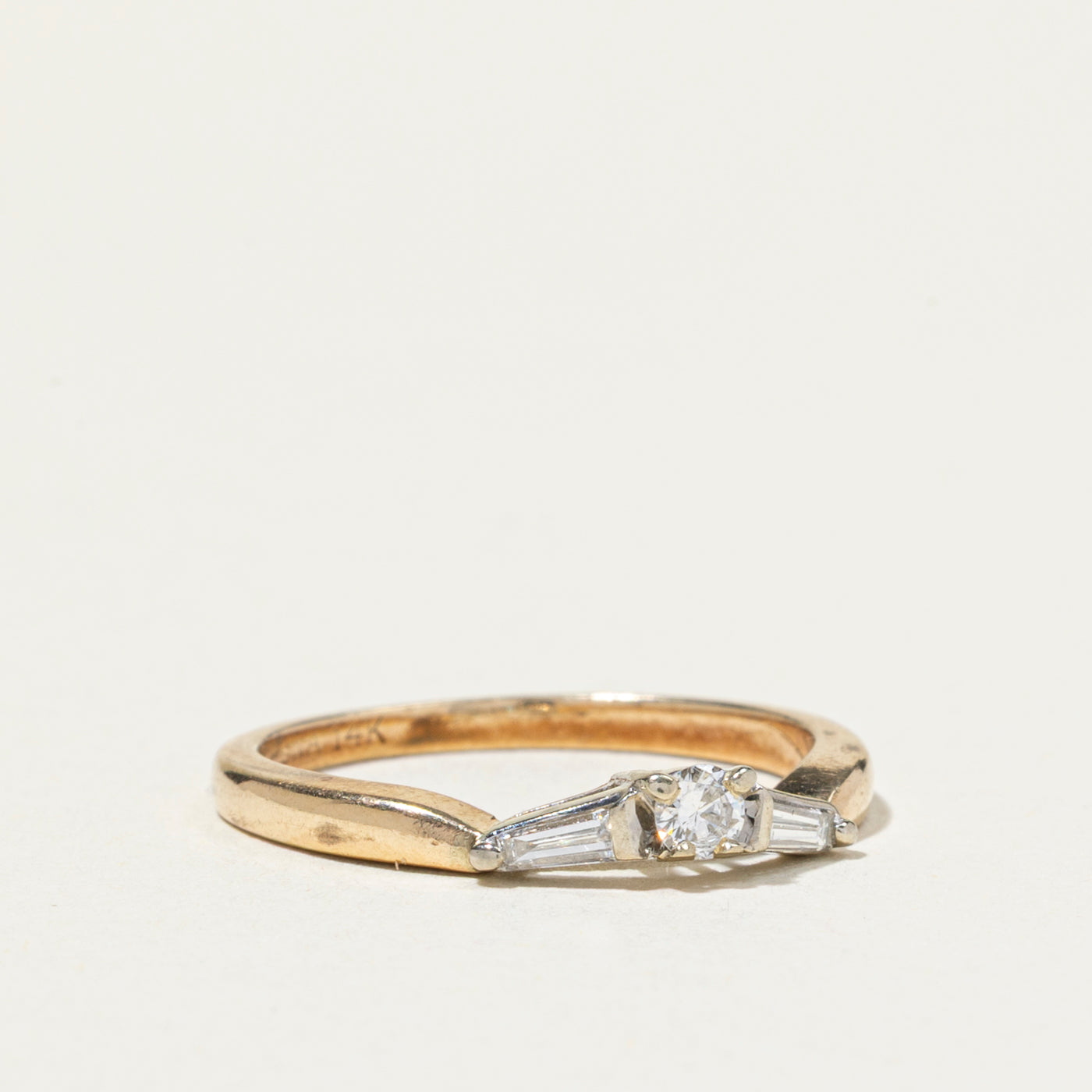 Mixed Cut Diamond Contour Ring | SZ 6