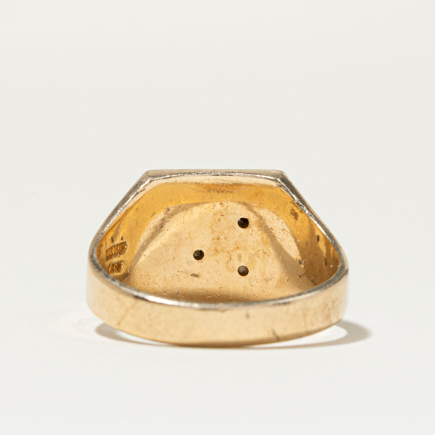 Diamond Three Star Signet Ring | SZ 10.75