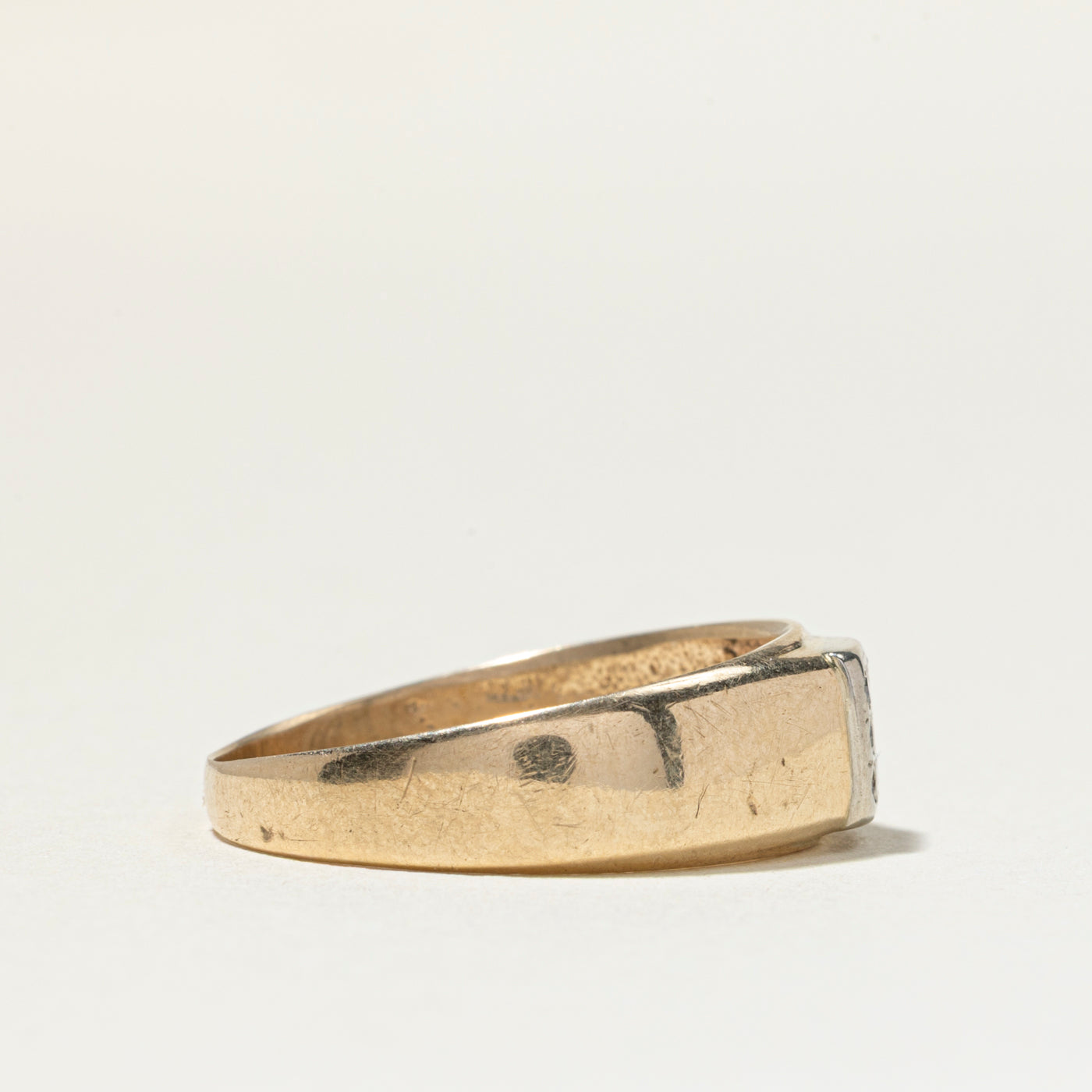 Diamond Grid Signet Ring | SZ 9.75