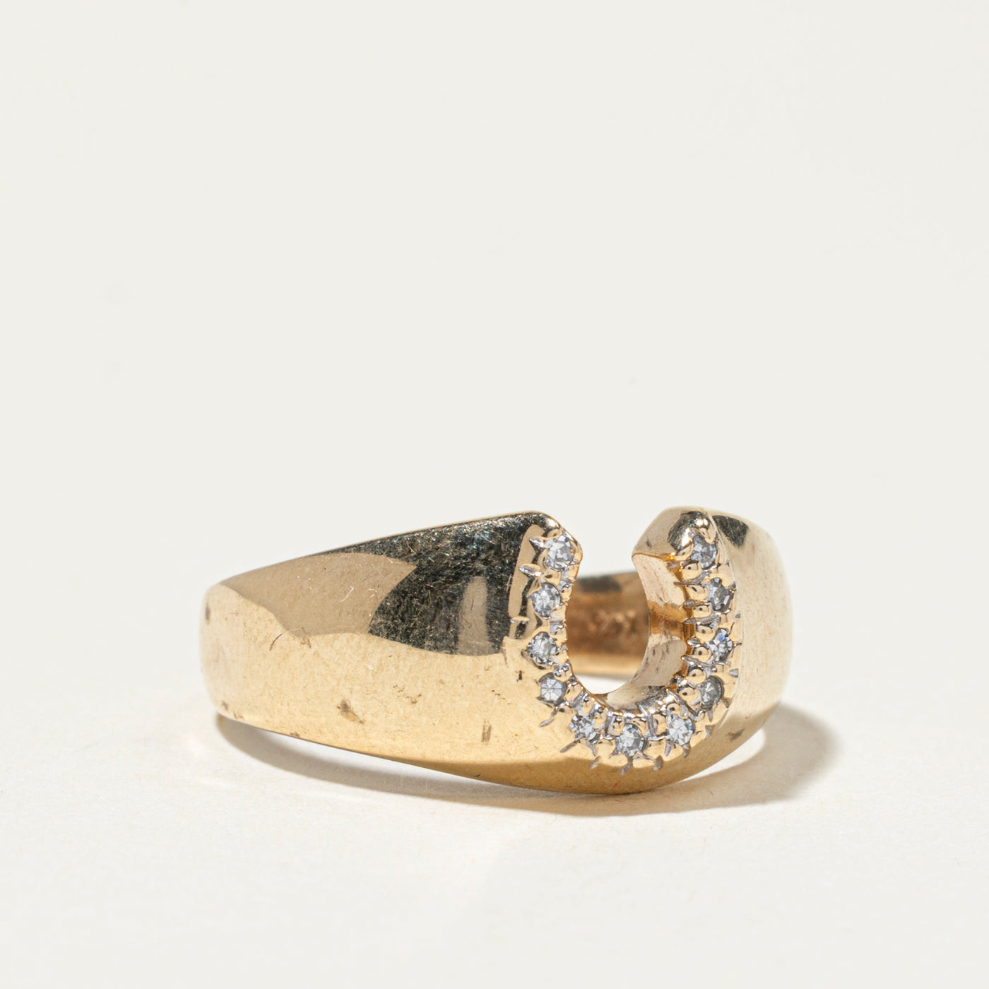 Diamond Horseshoe Ring | SZ 7