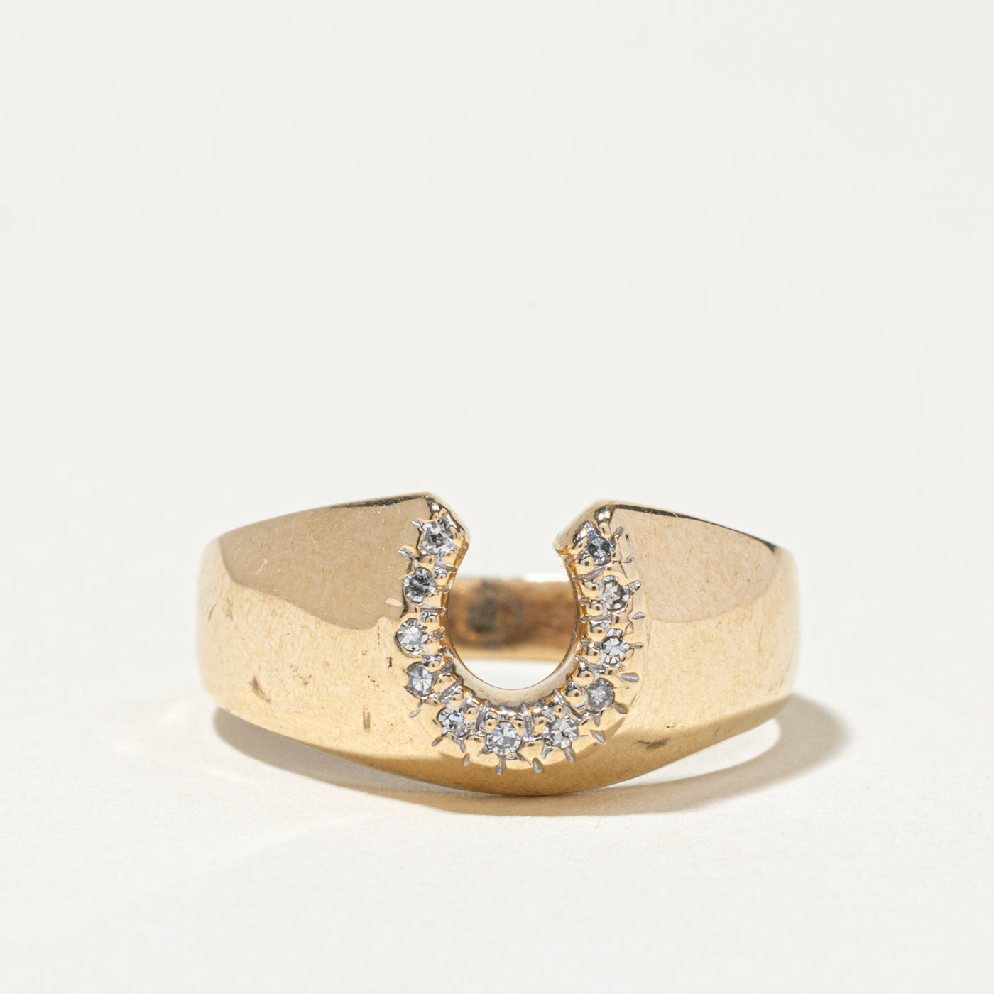 Diamond Horseshoe Ring | SZ 7