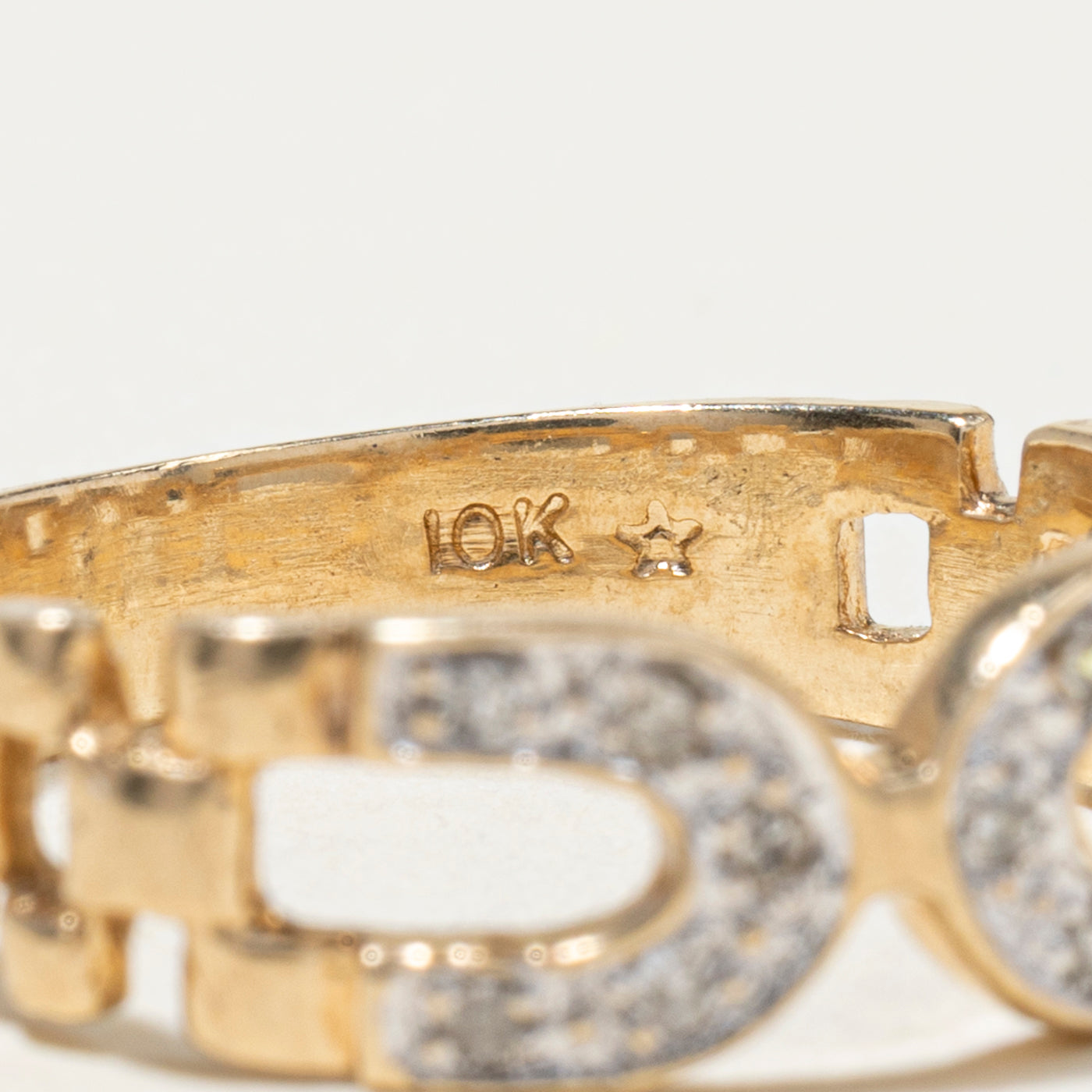 Diamond Double Buckle Ring | SZ 7.5