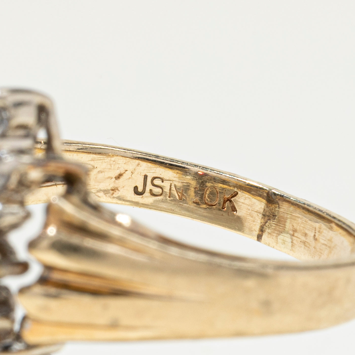 Diamond Marquise Cluster Grooved Ring | SZ 3.5