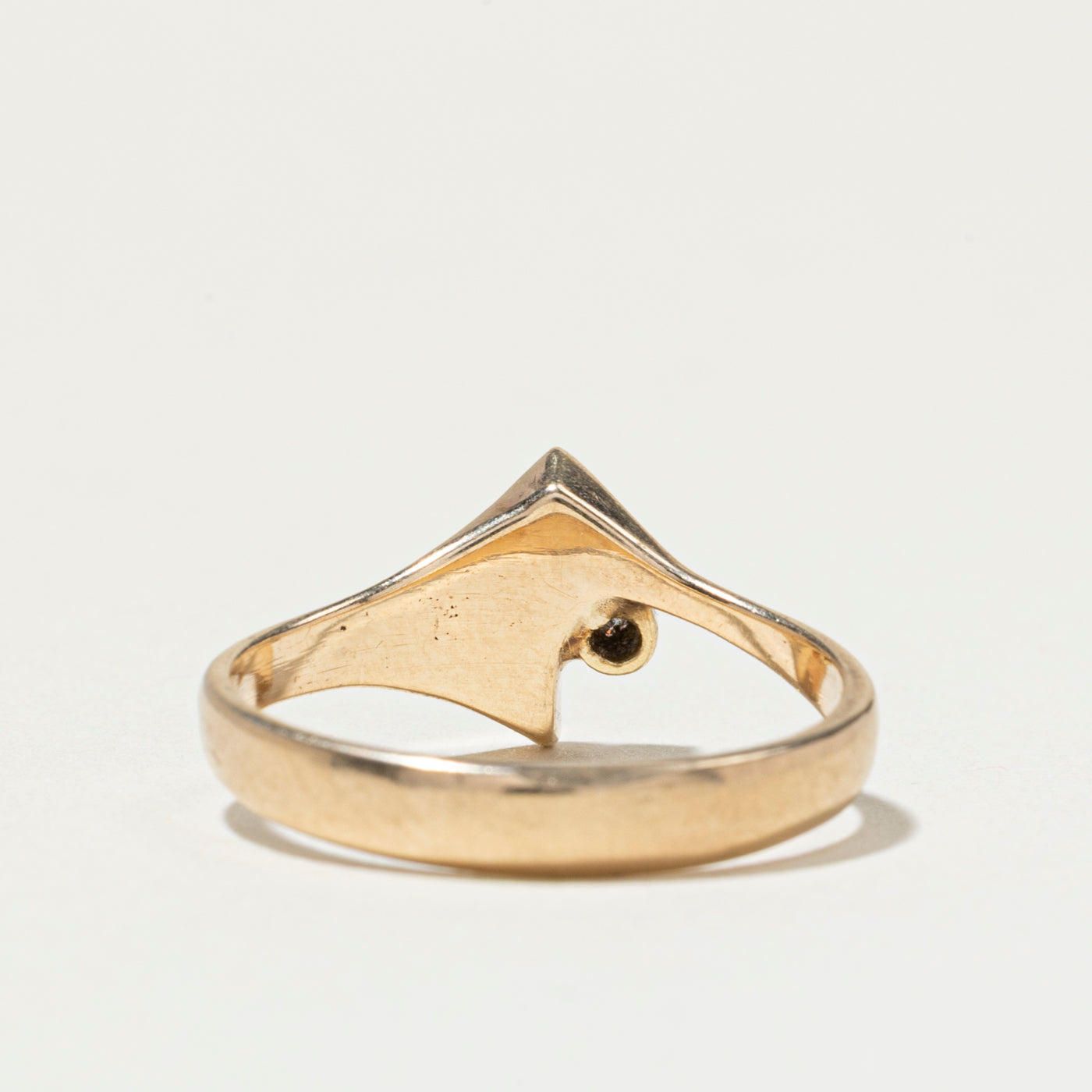 Bezel Set Diamond Abstract Ring | SZ 6