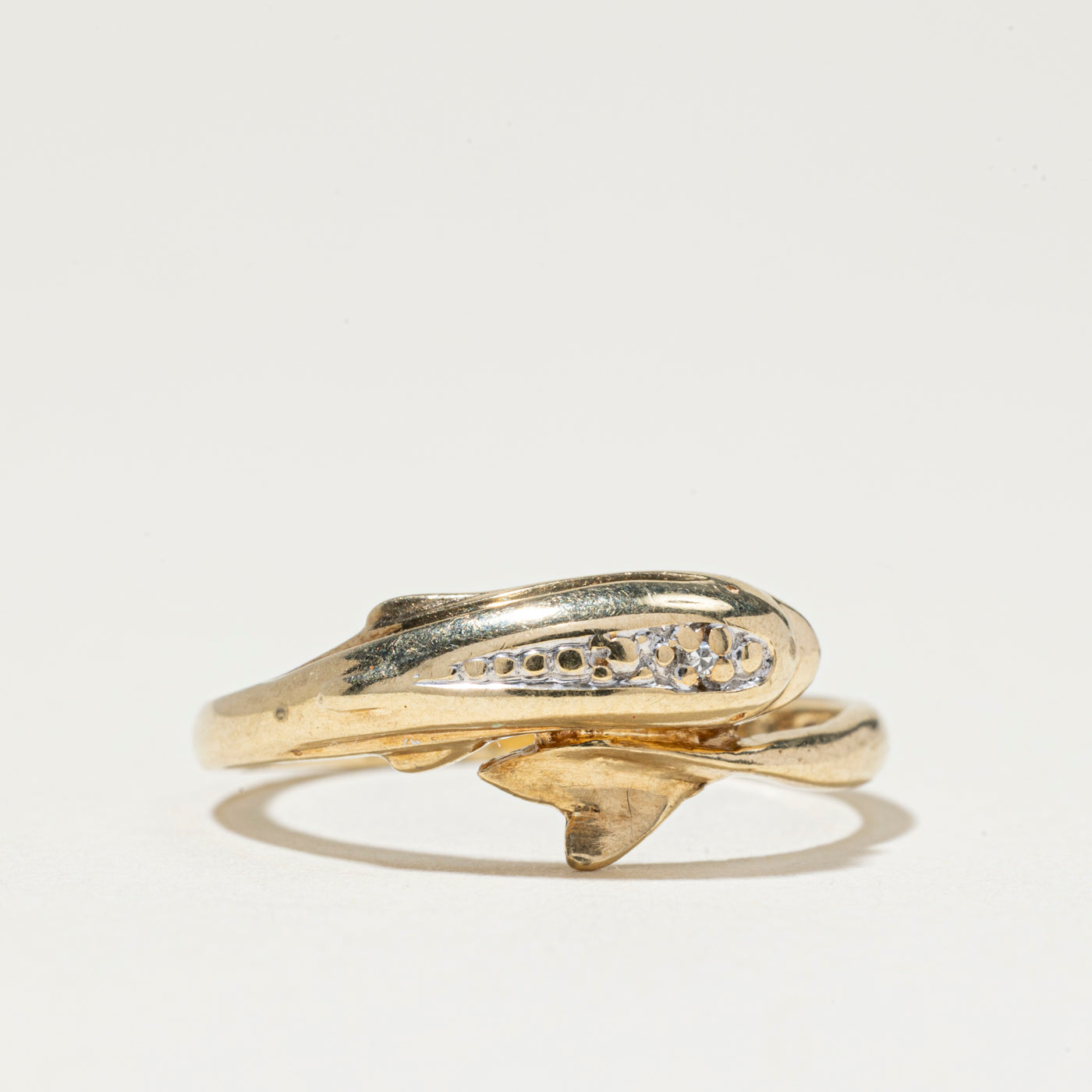 Diamond Dolphin Bypass Ring | SZ 6