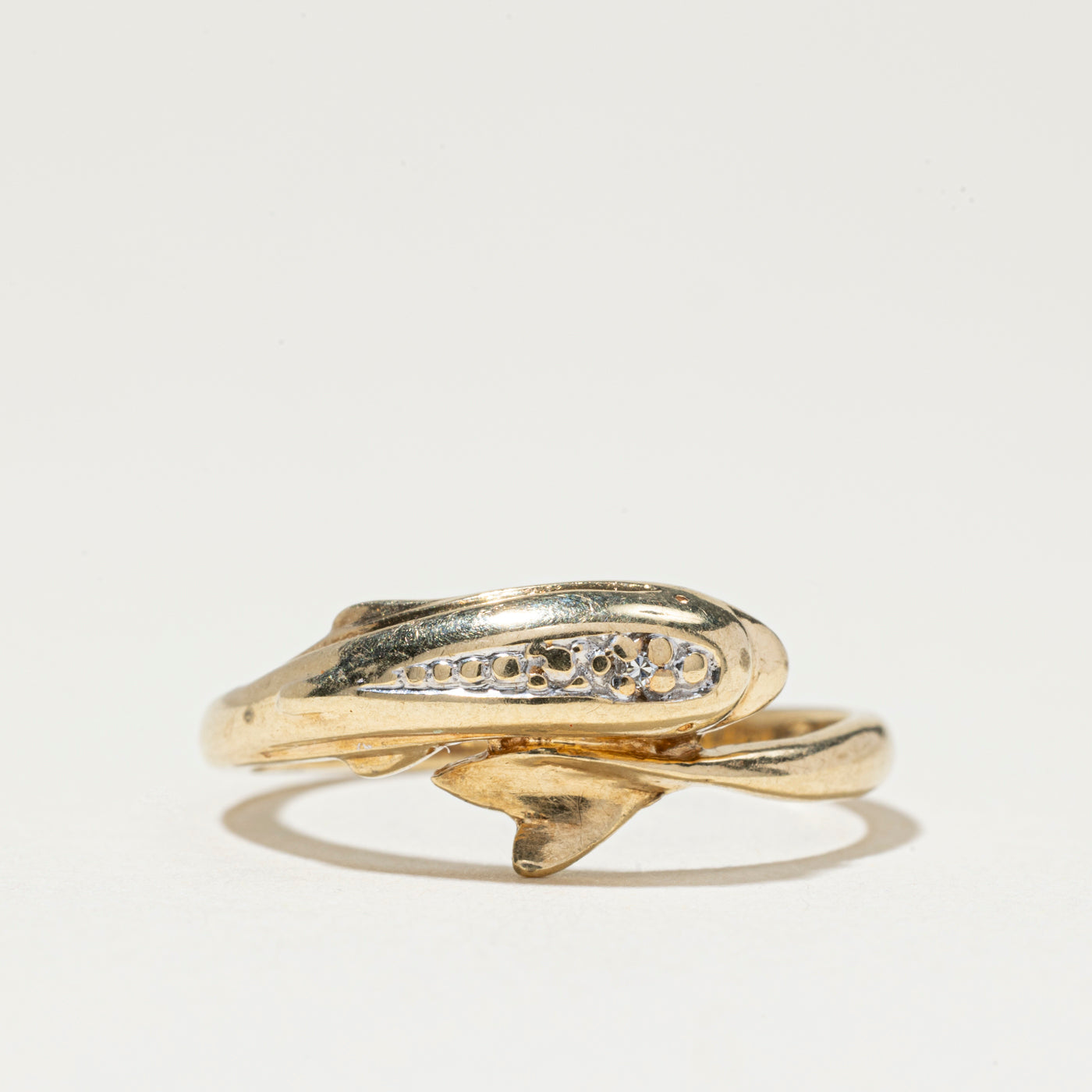 Diamond Dolphin Bypass Ring | SZ 6