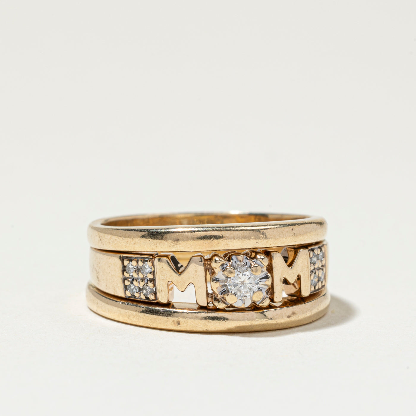 Diamond "MOM" Band | SZ 6.25