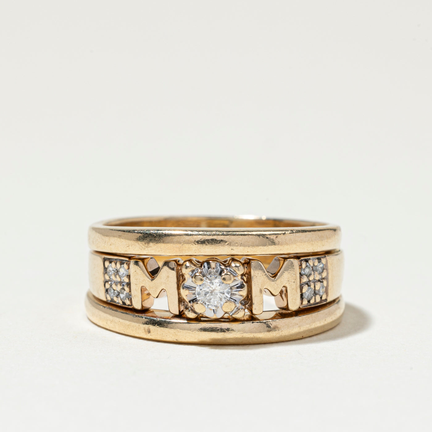 Diamond "MOM" Band | SZ 6.25