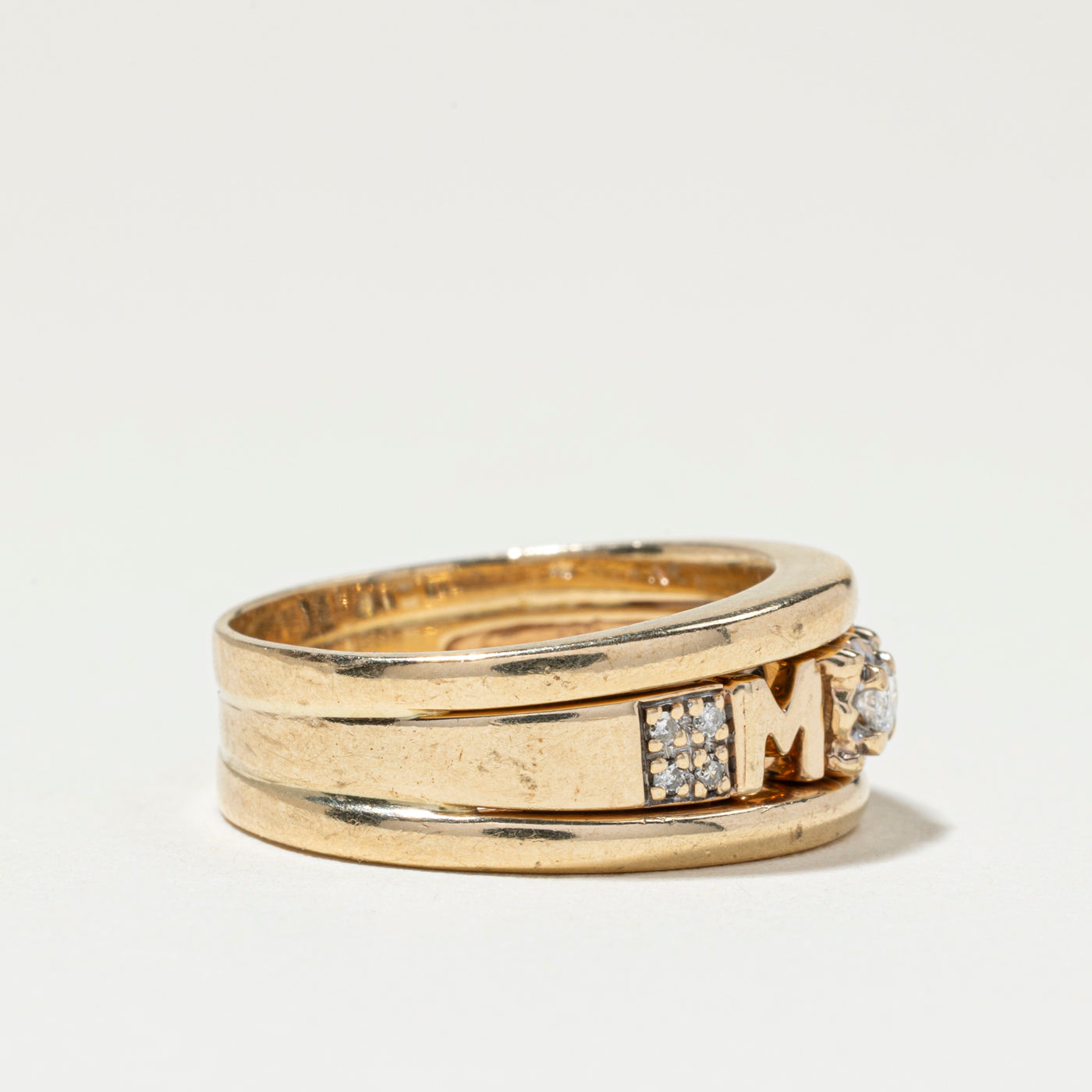 Diamond "MOM" Band | SZ 6.25