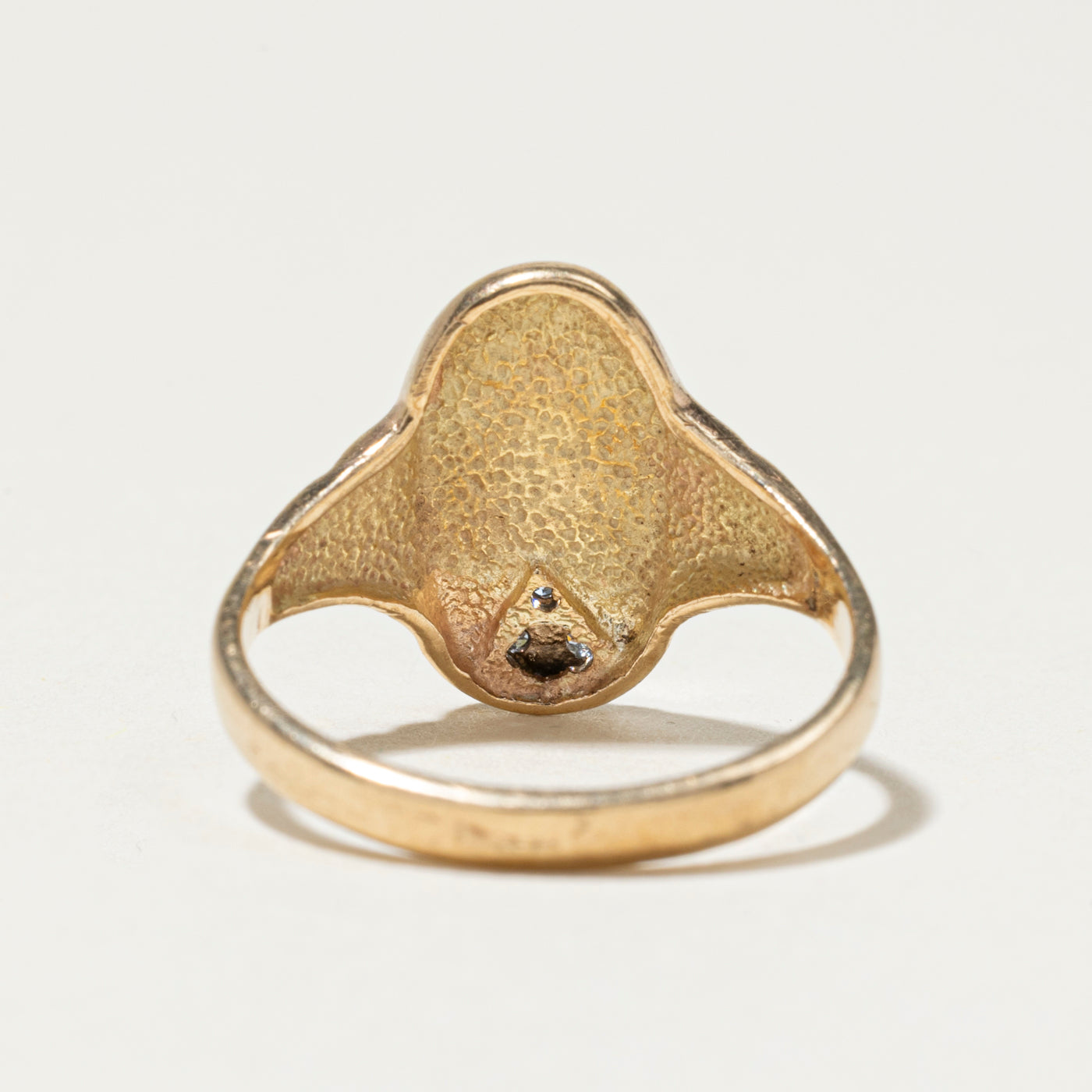 Diamond Oval Signet Ring | SZ 4.75