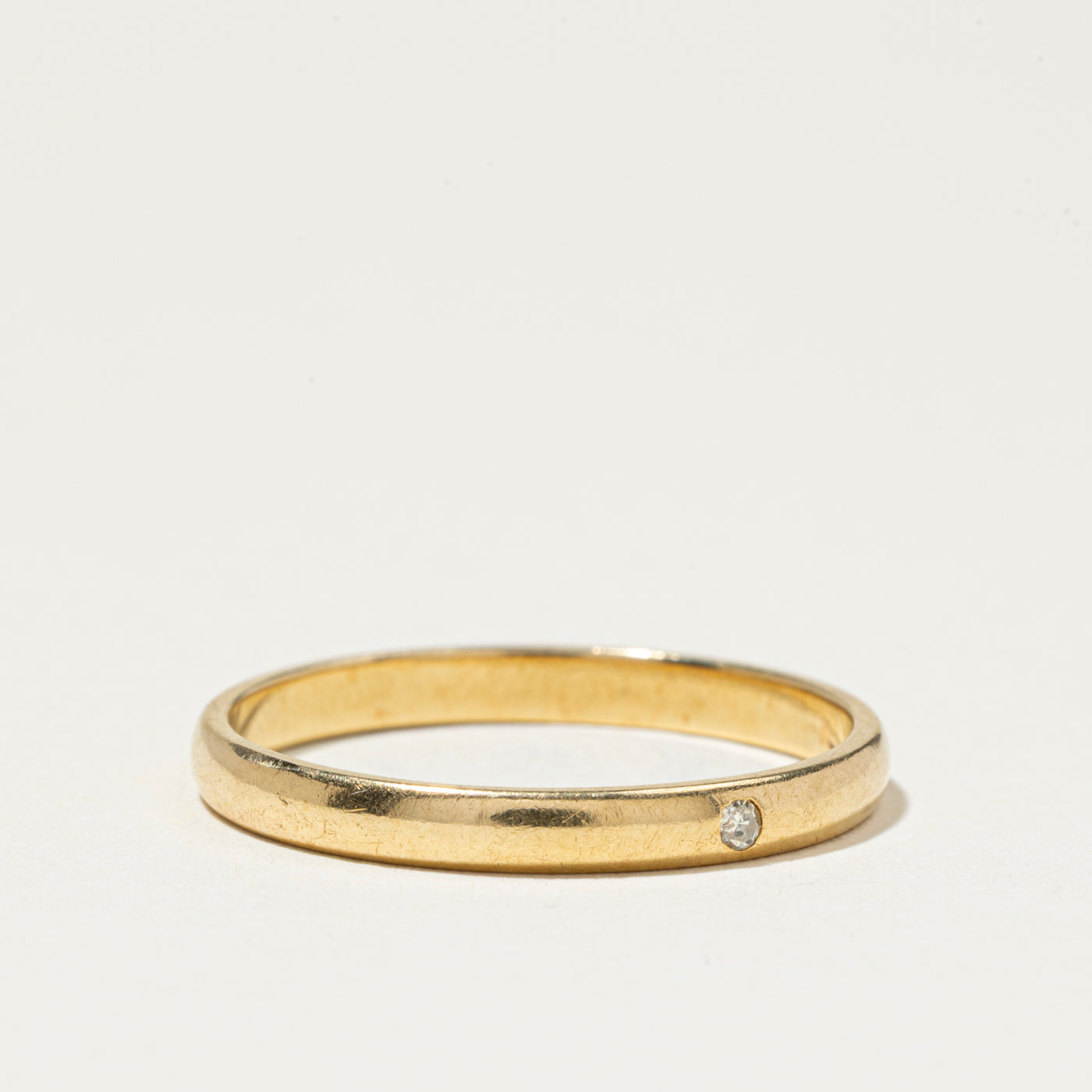 Flush Set Diamond Band | SZ 9.75