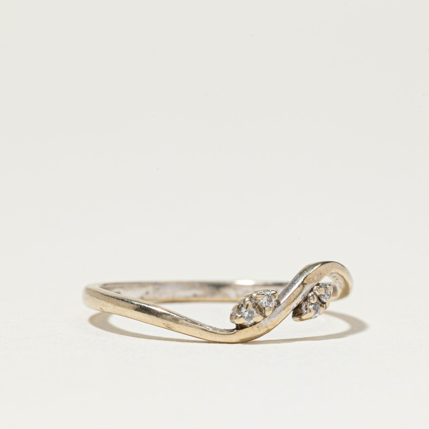 Four Stone Diamond Wave Ring | SZ 7