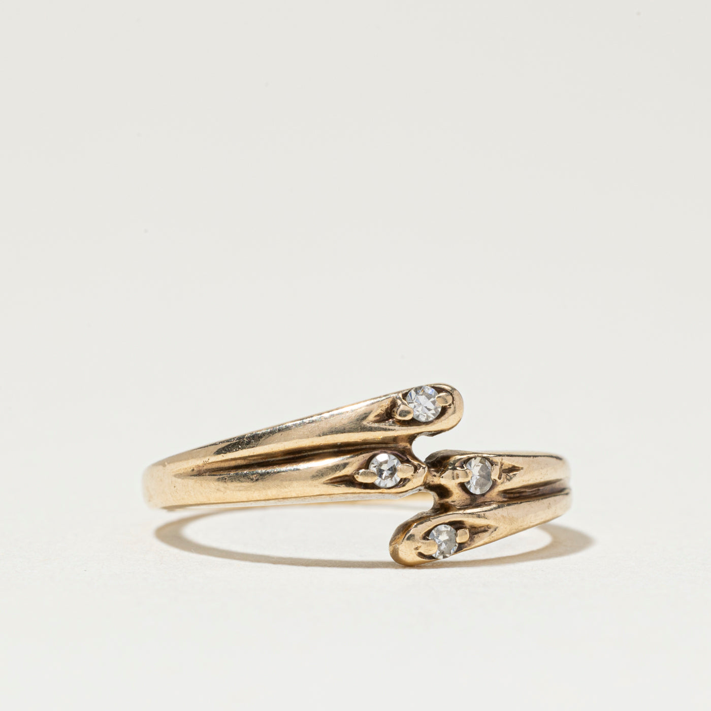 Four Stone Diamond Bypass Ring | SZ 3.25