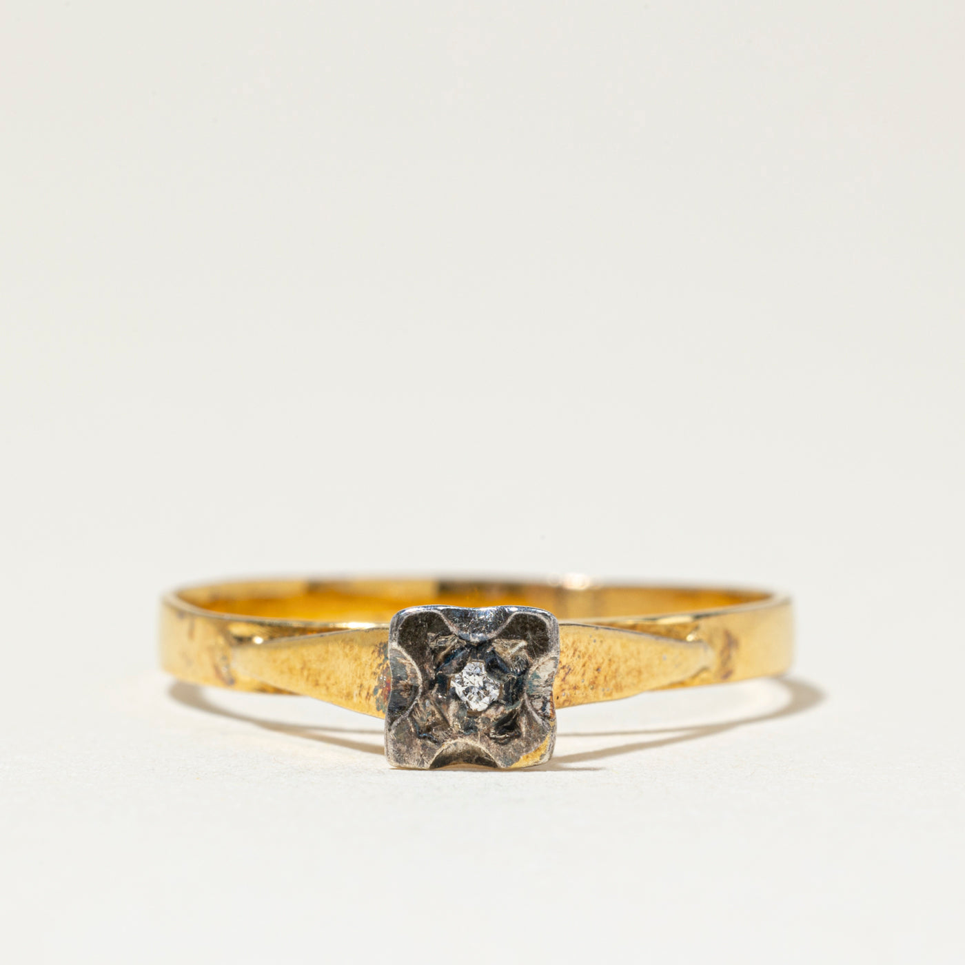 High Set Diamond Cathedral Ring | SZ 7