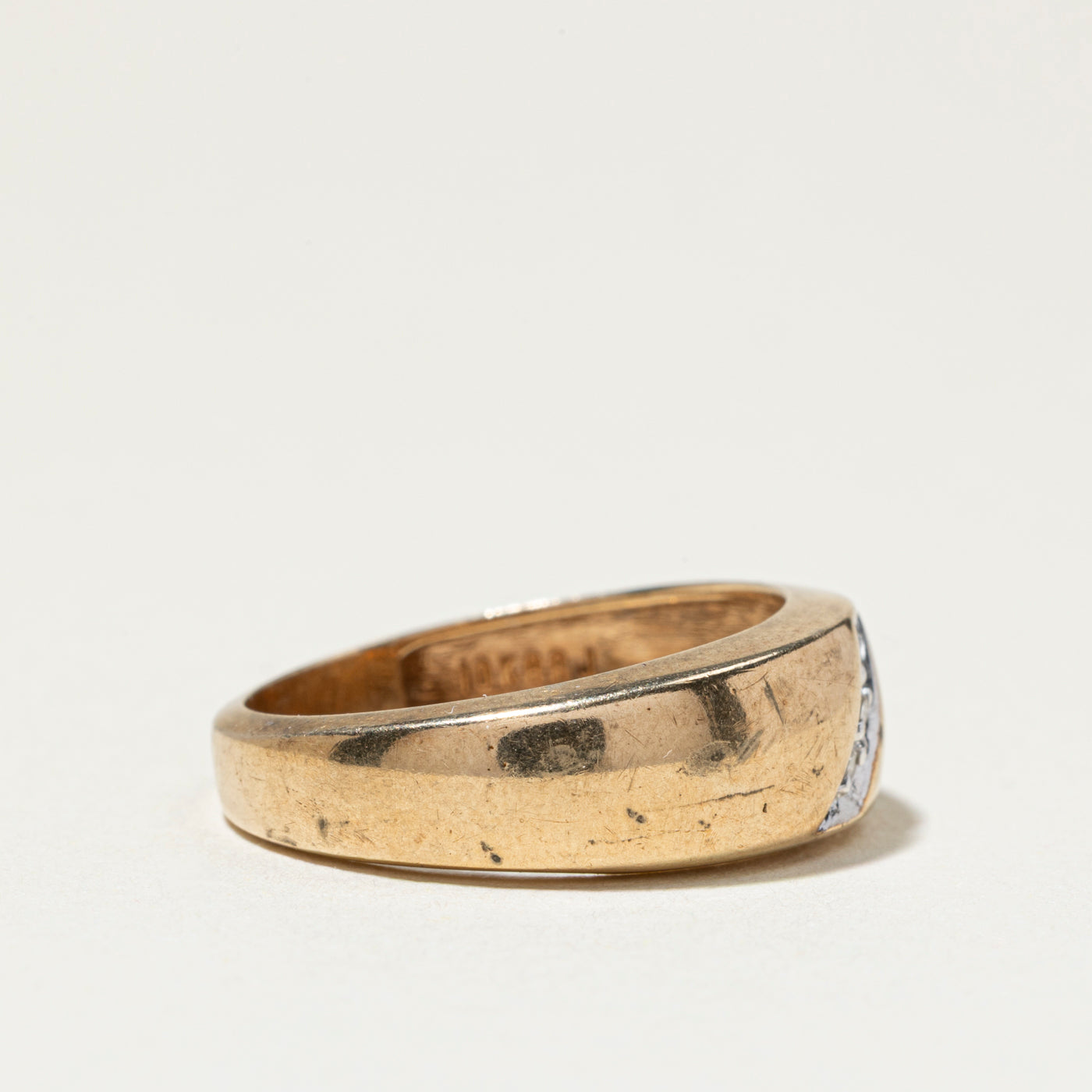 Diagonal Three Stone Diamond Band | SZ 6.75