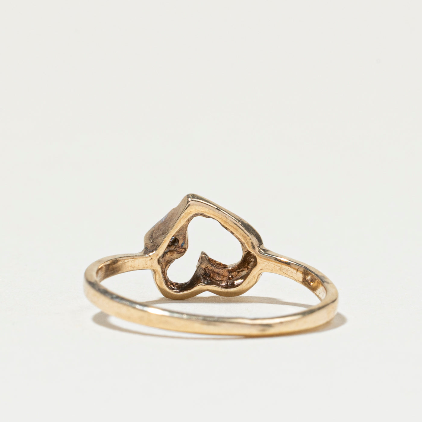 Diamond Open Heart Ring | SZ 2.5