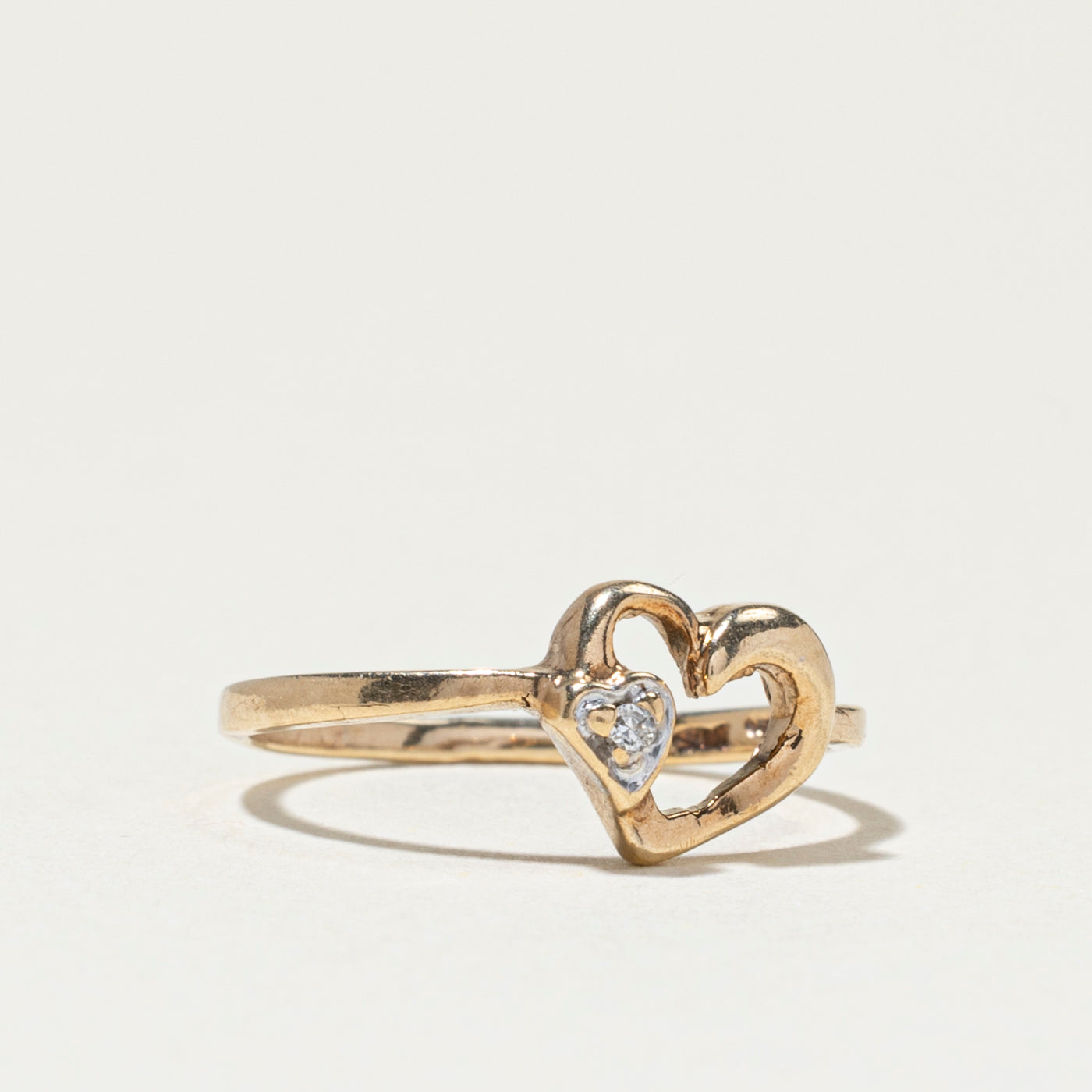 Diamond Open Heart Ring | SZ 2.5
