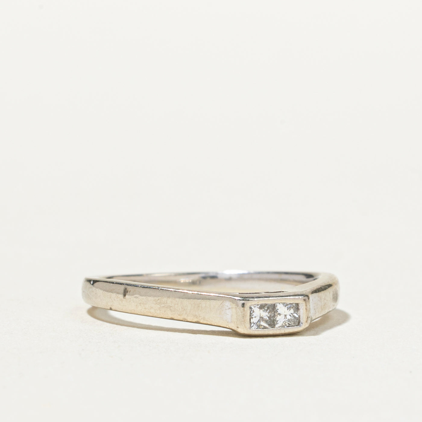Two Stone Princess Cut Diamond Ring | SZ 4
