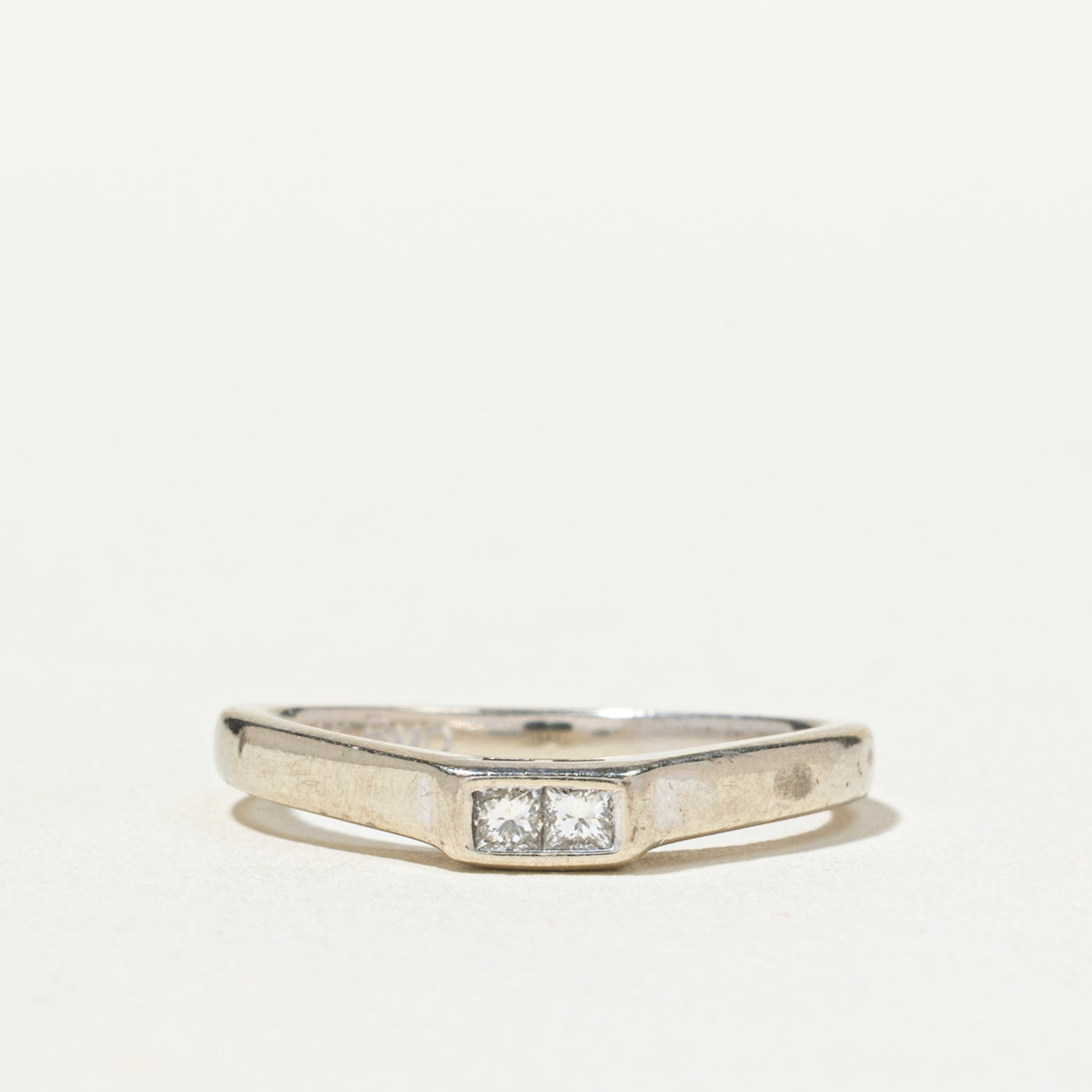 Two Stone Princess Cut Diamond Ring | SZ 4