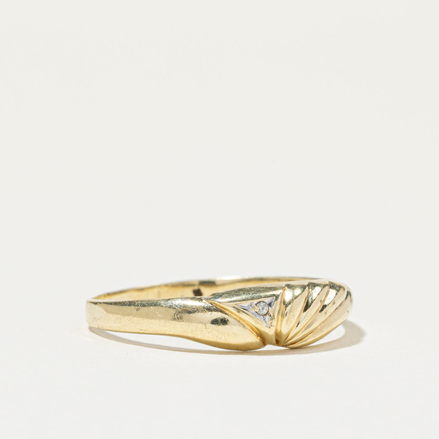 Bague rainurée en diamant | Taille 8