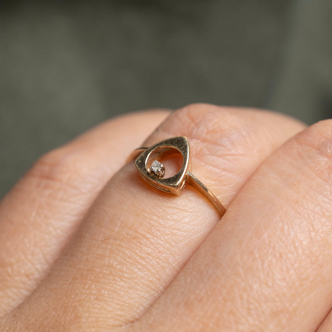 Diamond Open Triangle Ring | SZ 6.5