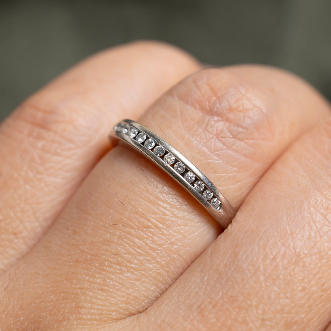 Channel Set Semi Eternity Diamond Band | 3mm | SZ 6.25