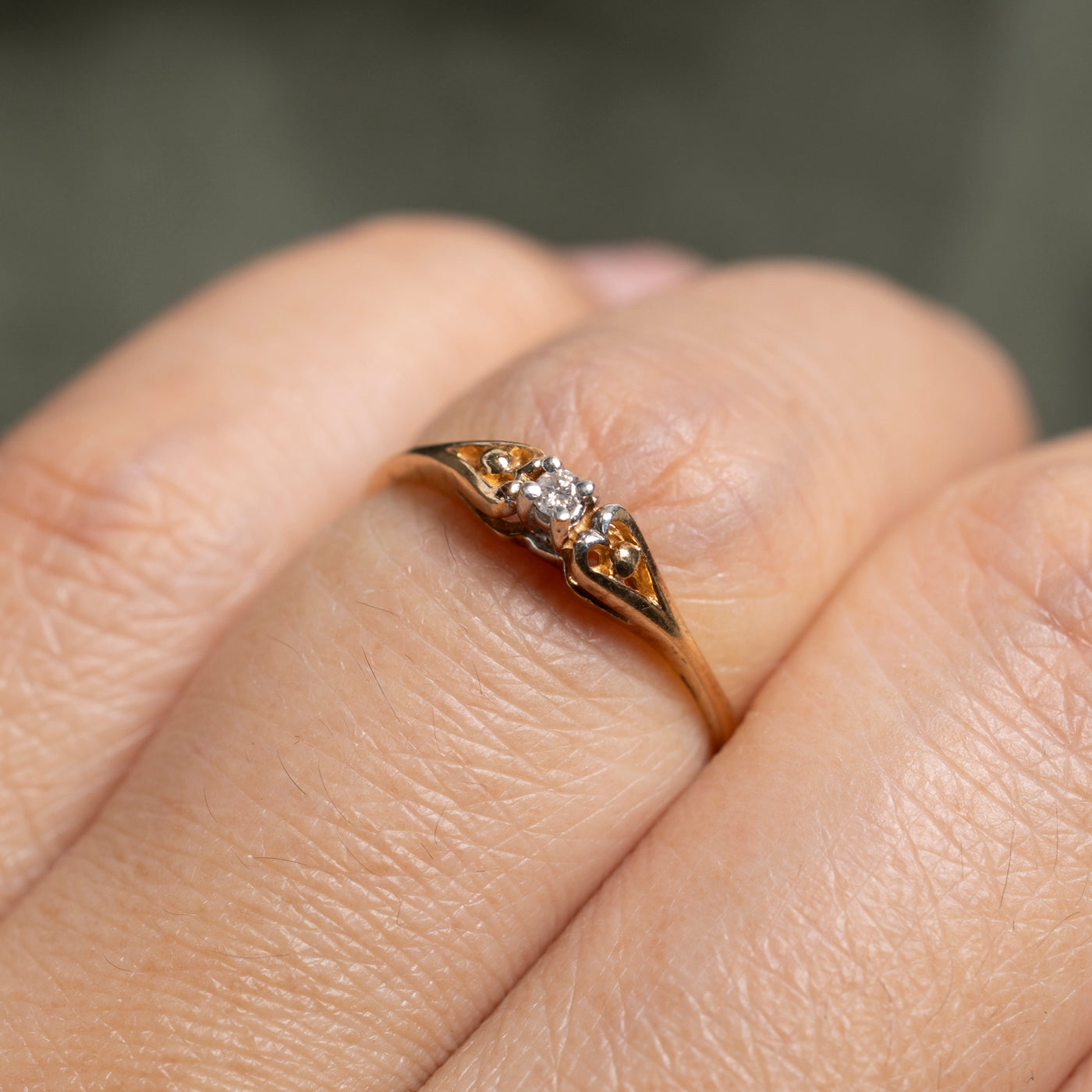 Bague Illusion sertie de diamants, taille 5,75