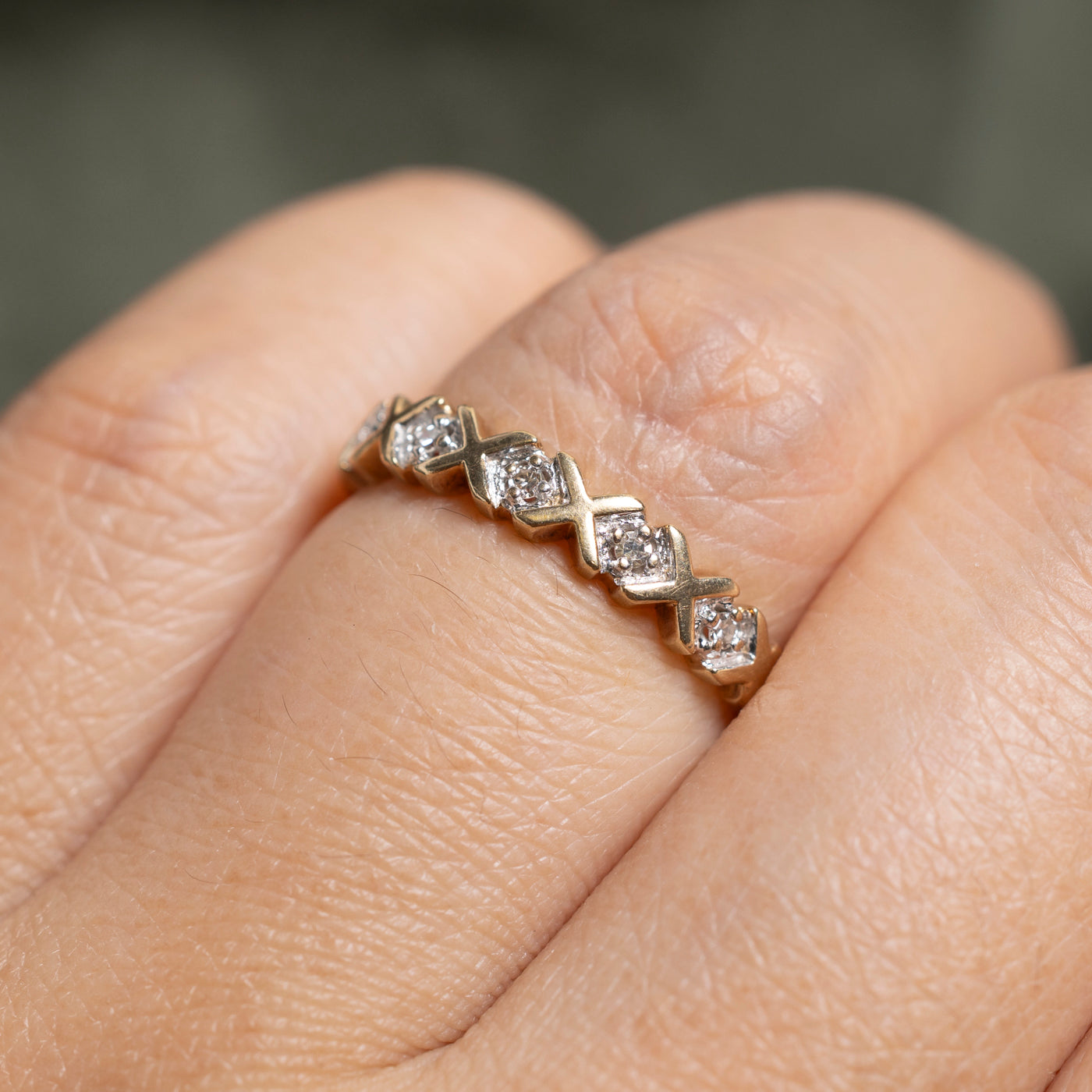 Diamond X Pattern Band | 3mm | SZ 6