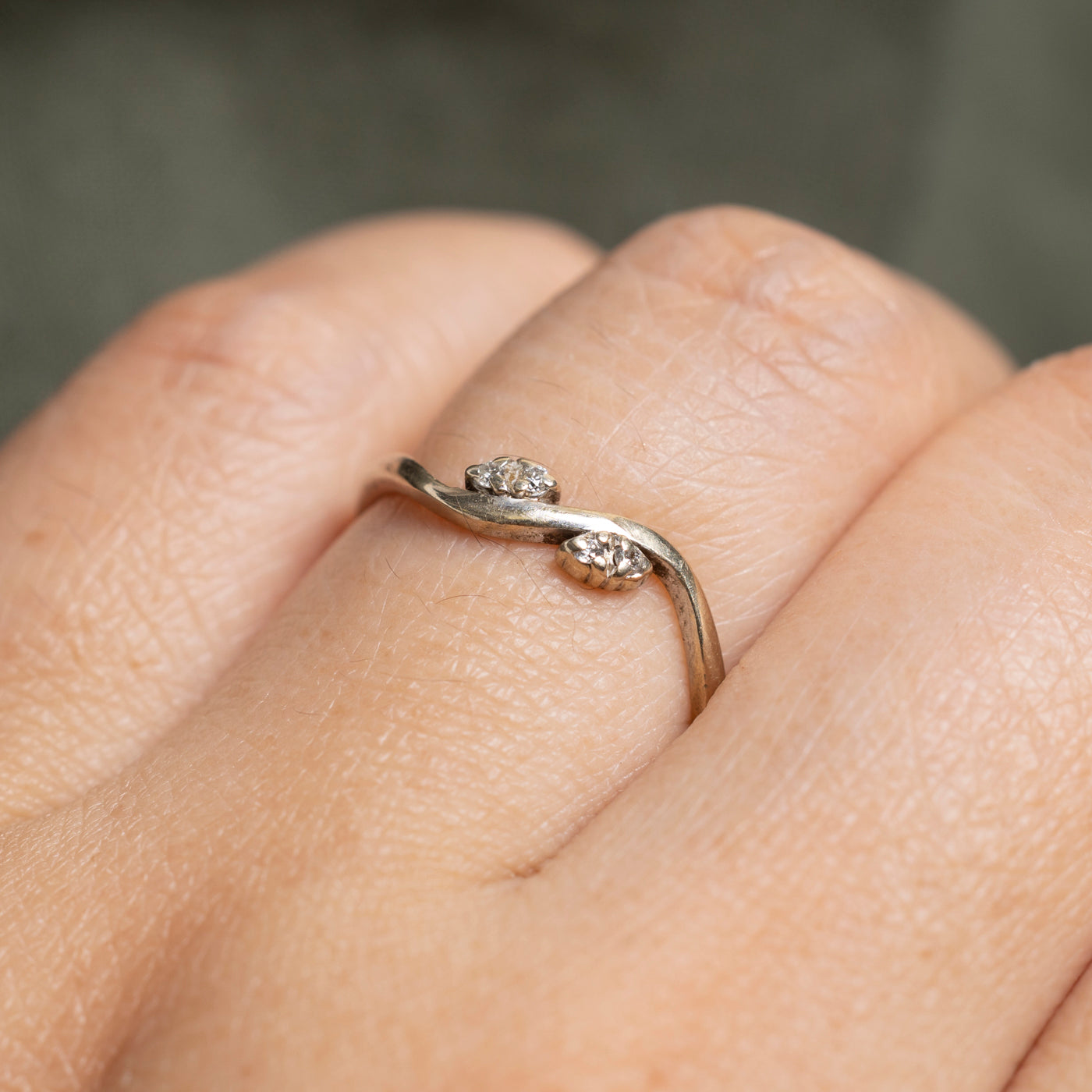 Four Stone Diamond Wave Ring | SZ 7