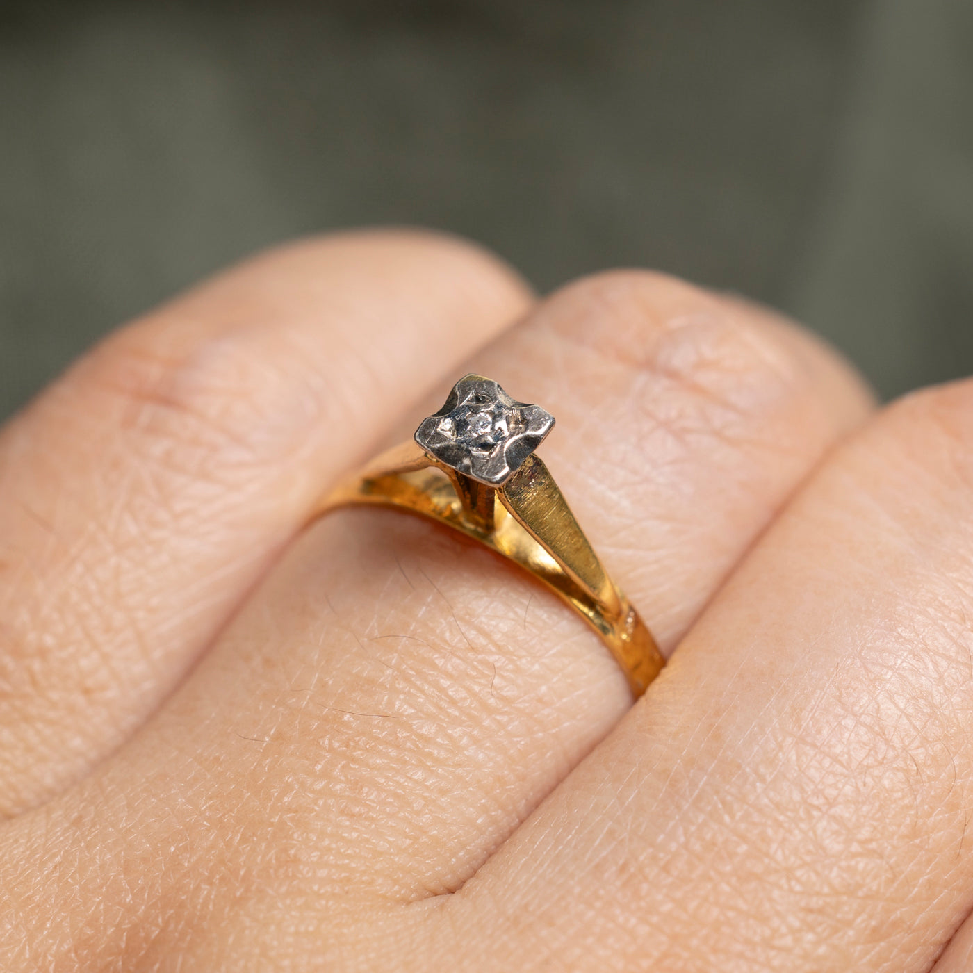 High Set Diamond Cathedral Ring | SZ 7