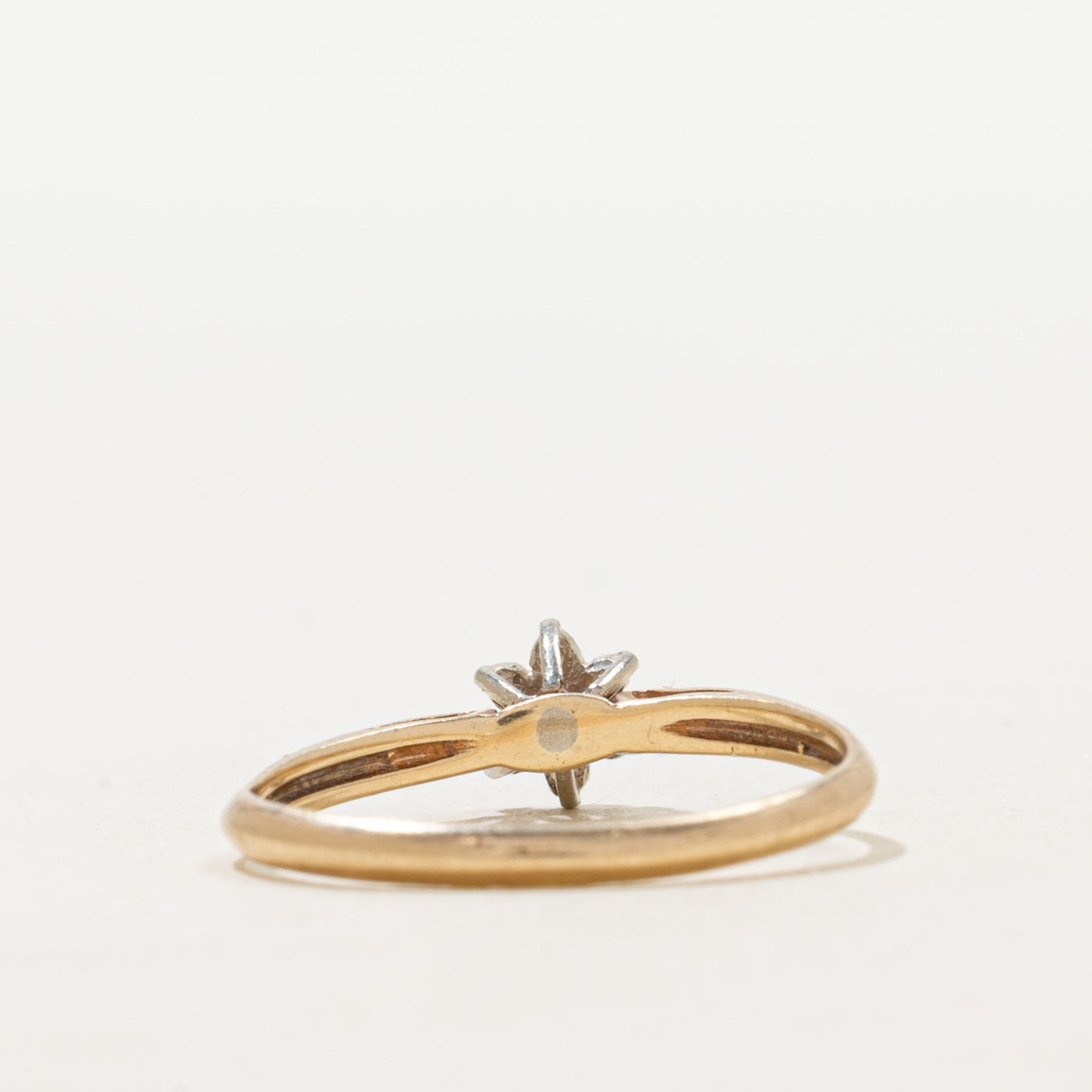 Yellow Gold Diamond Petal Cluster Ring | SZ 5.75