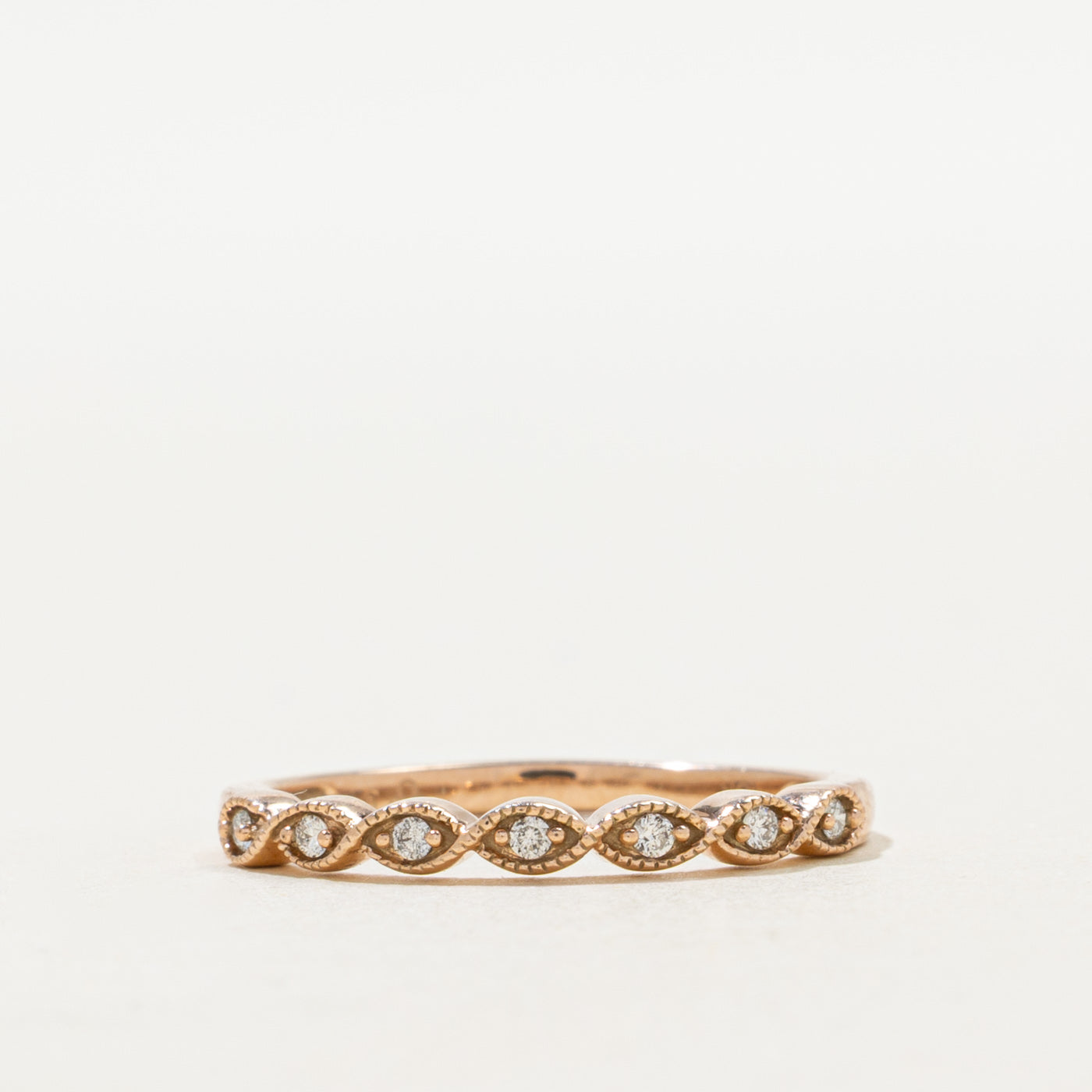 Semi Eternity Diamond Marquise Milgrain Band | SZ 6.75