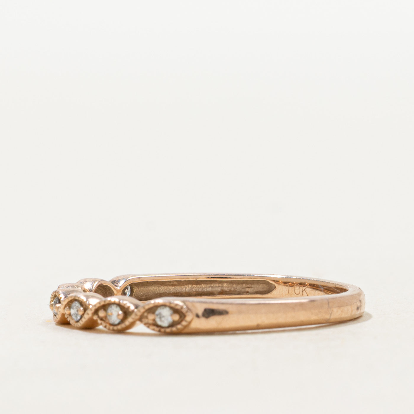 Semi Eternity Diamond Marquise Milgrain Band | SZ 6.75