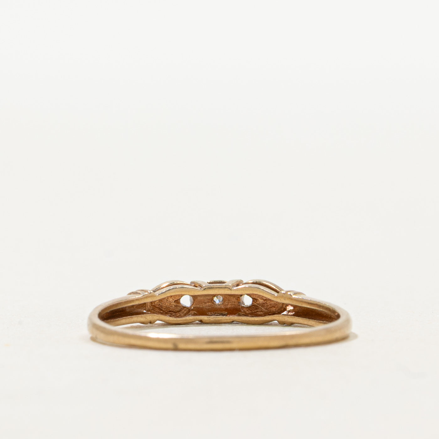 Diamond Heart Engraved Band | SZ 6