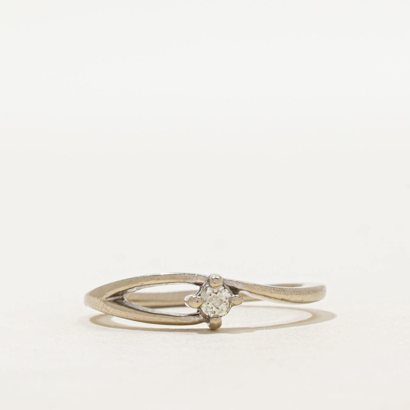 Diamond Open Shank Wave Ring | SZ 7