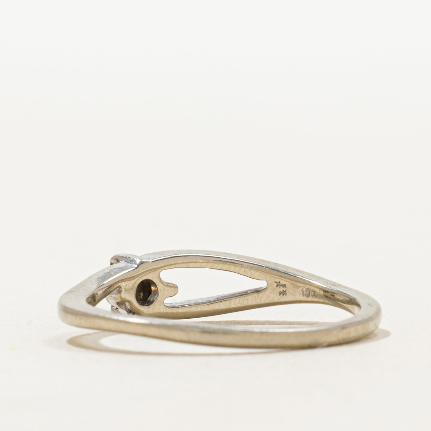 Diamond Open Shank Wave Ring | SZ 7