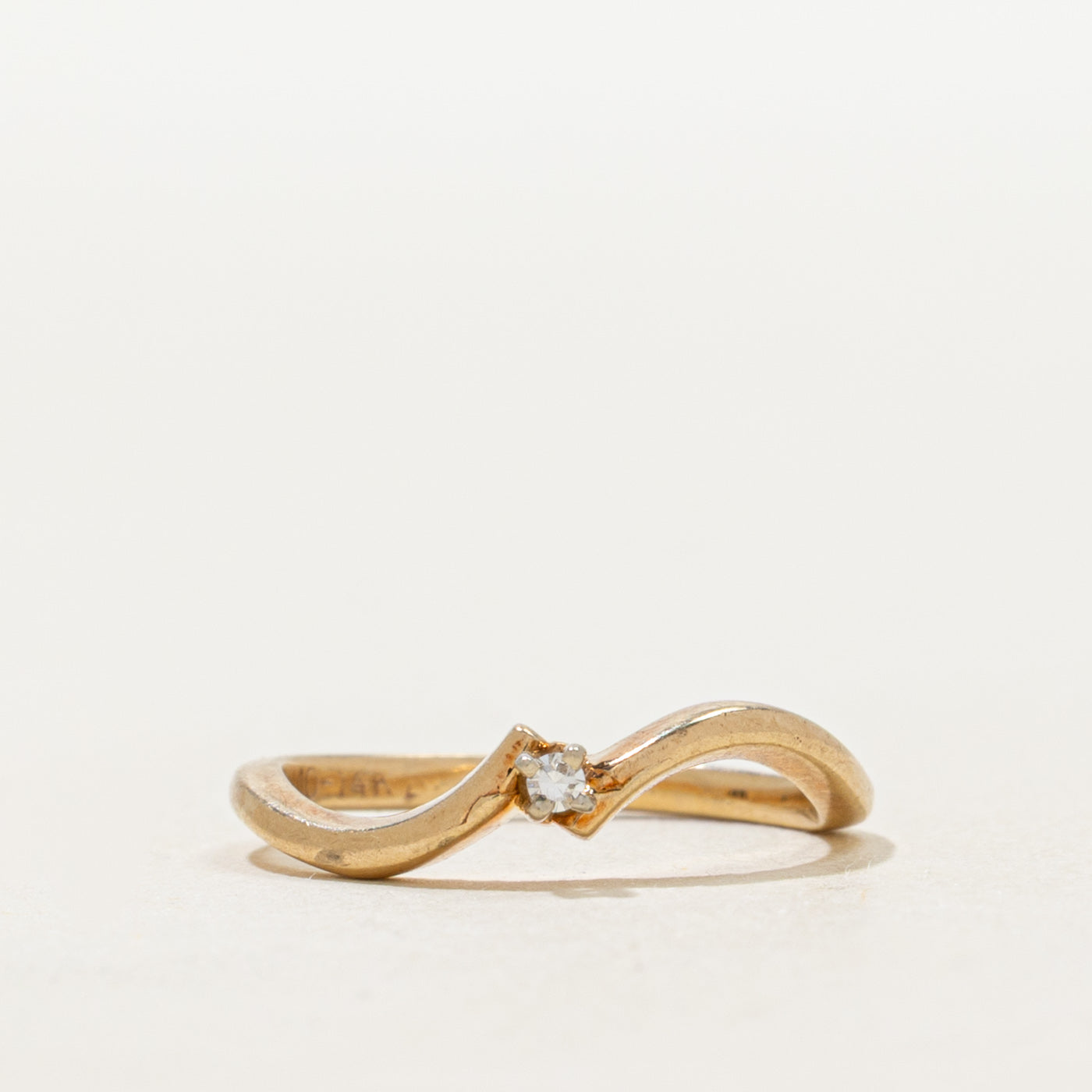 Bague Solitire Diamond Wave Bypass | Taille 2