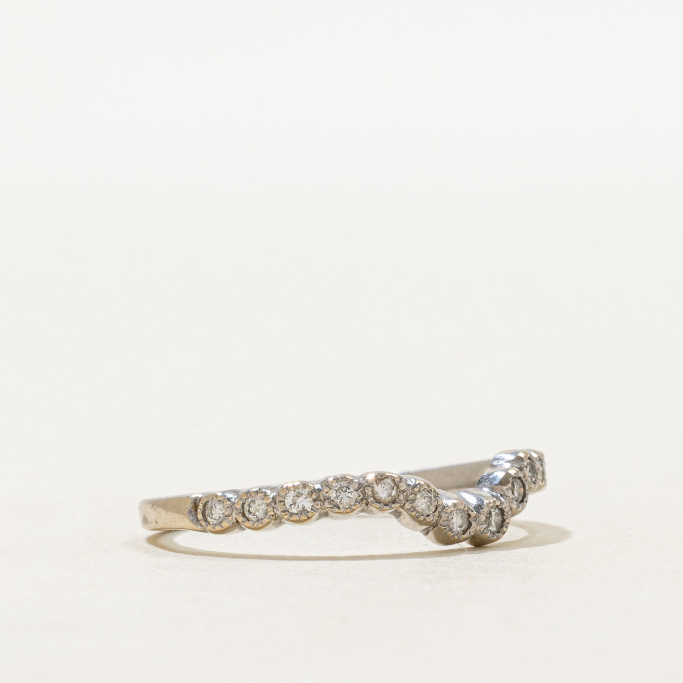 Semi Eternity Diamond Contour Ring | SZ 6