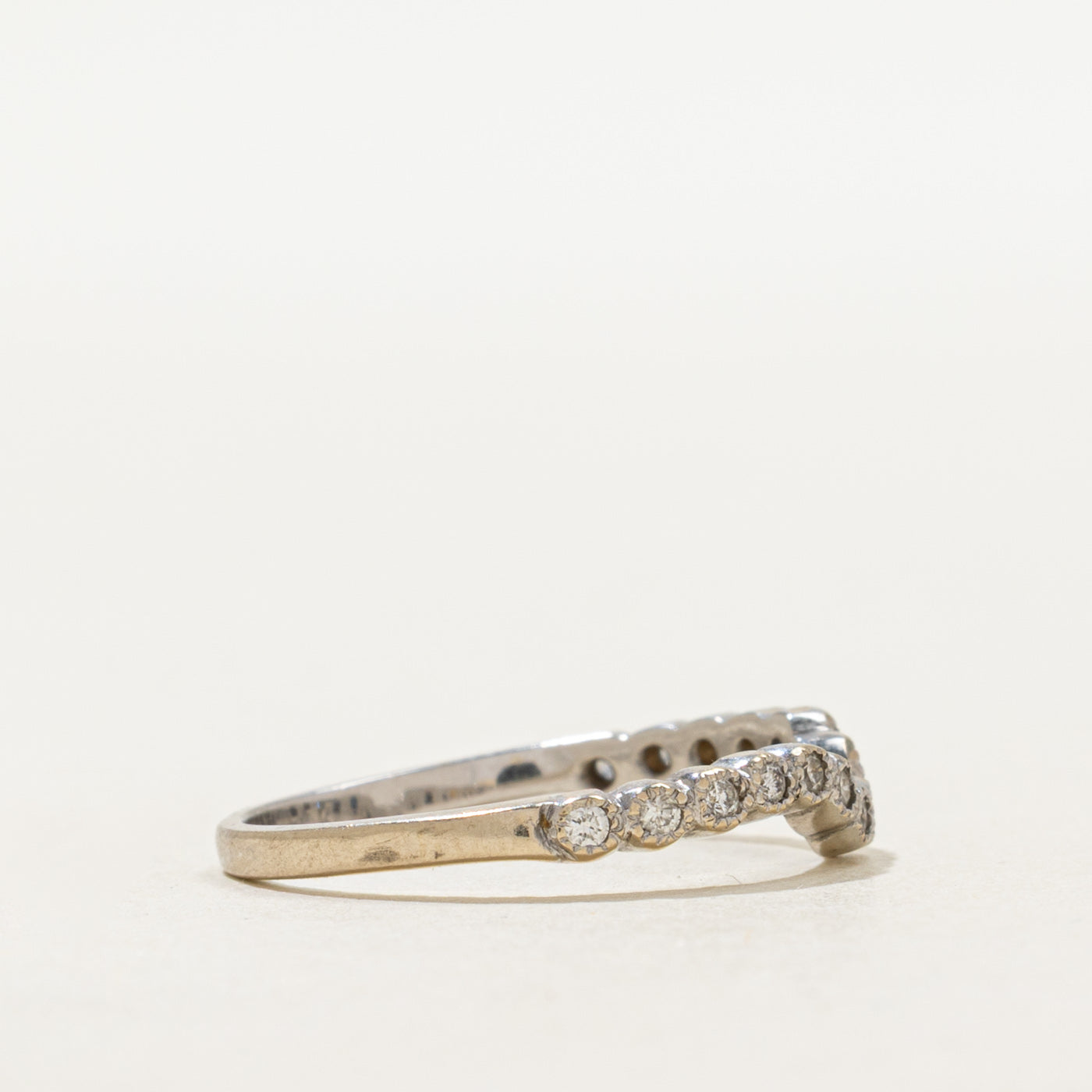 Semi Eternity Diamond Contour Ring | SZ 6